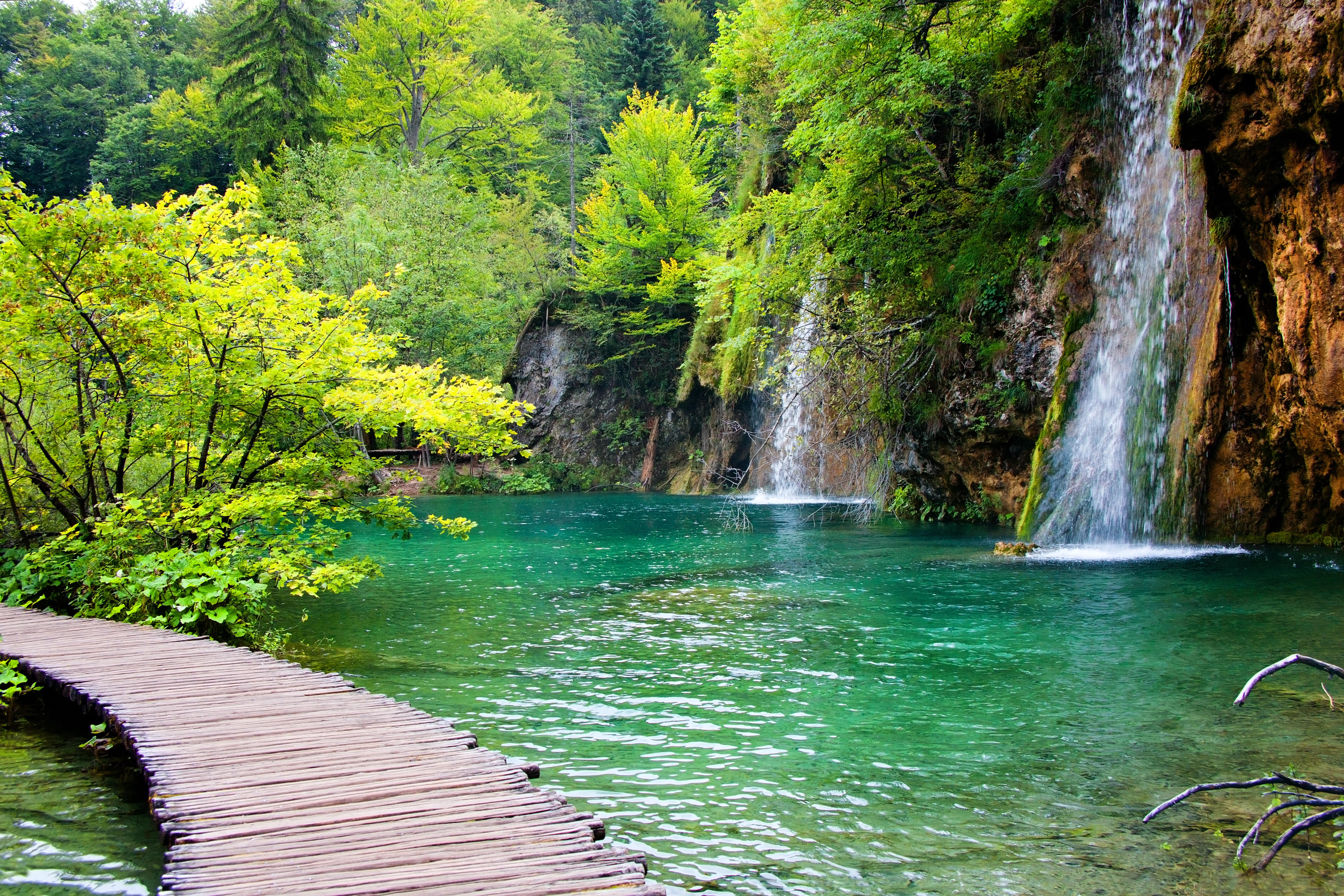 免费照片普利特维采湖在您的手机上，高品质的壁纸克罗地亚