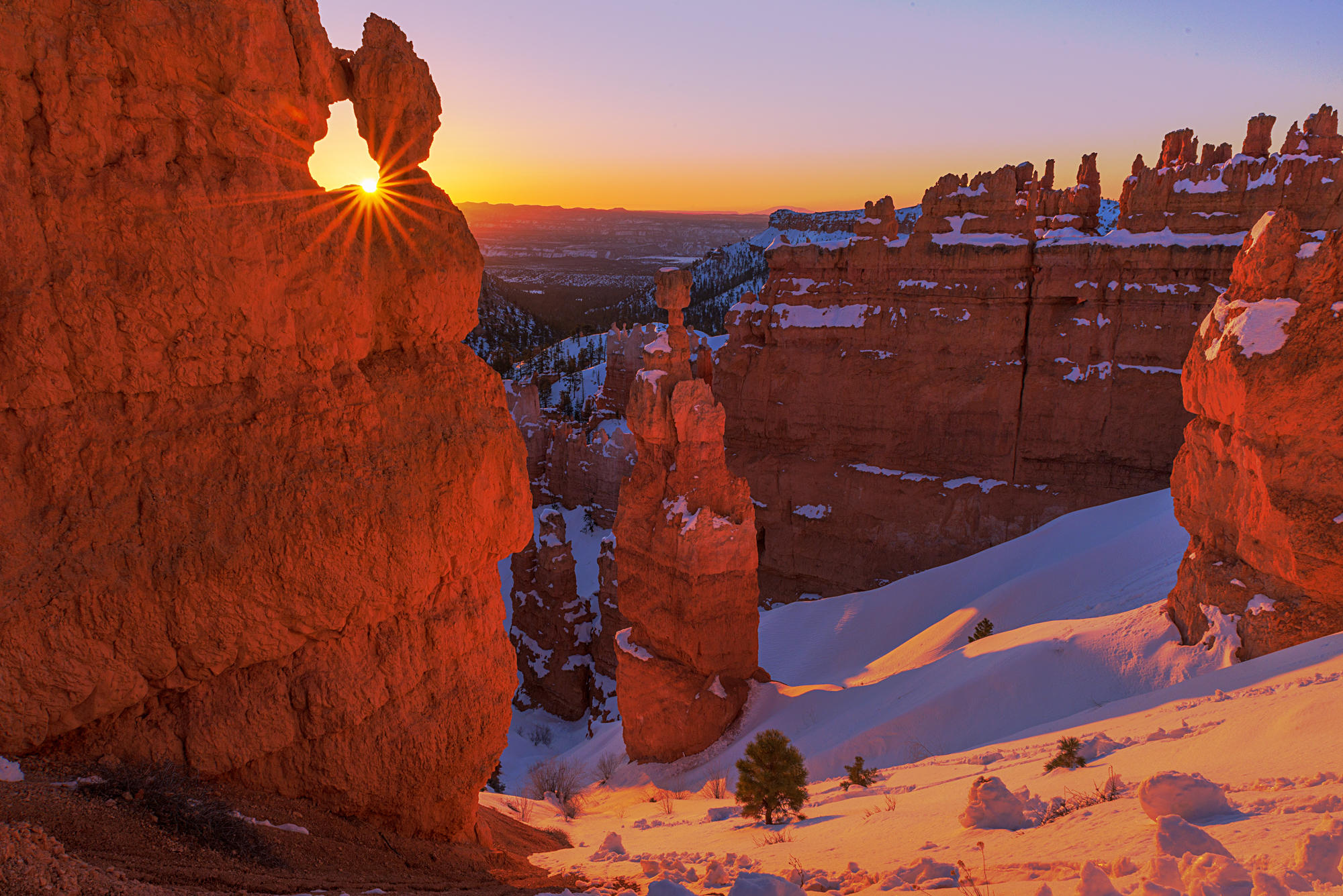 Обои Bryce Canyon National Park закат горы на рабочий стол