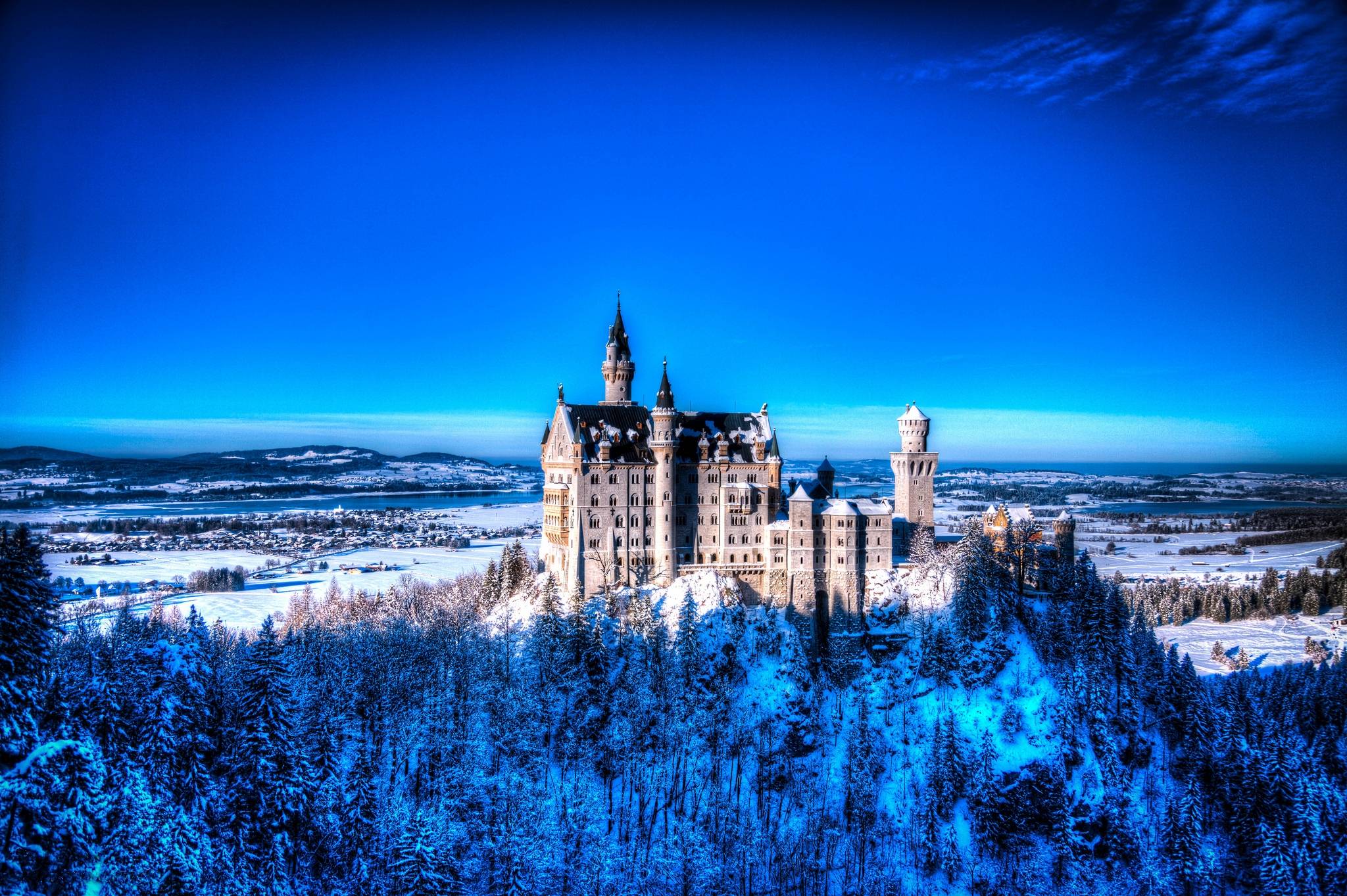 Wallpapers Bavaria castle Neuschwanstein landscapes 1125x2436 iPhone X ...