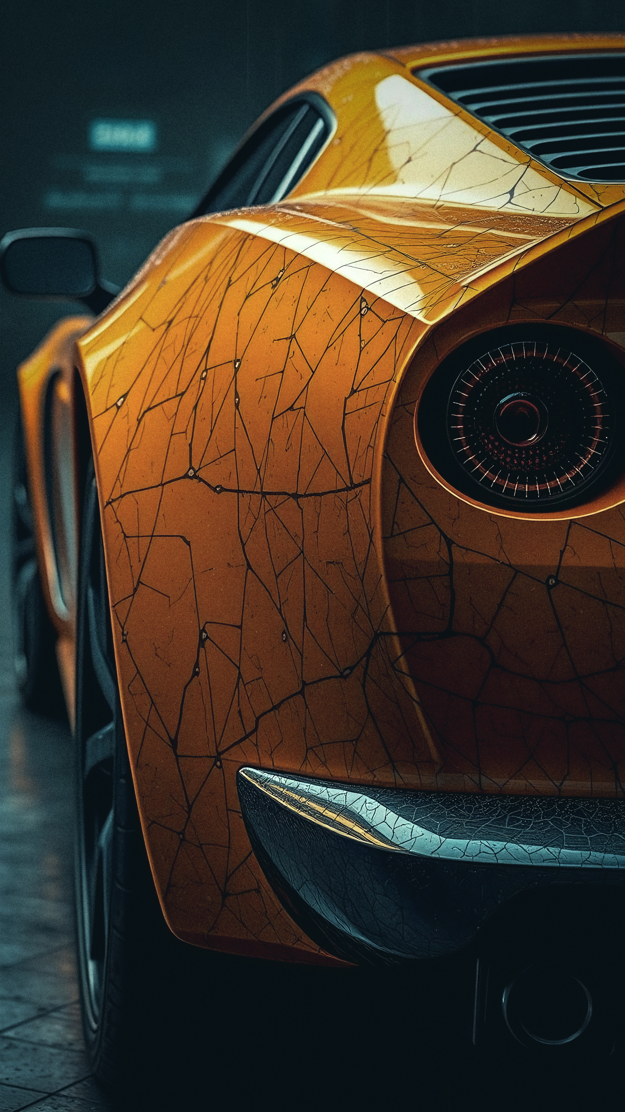 Бесплатное фото Мускул кар вид сзади