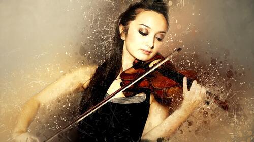 Обои человек музыка девушка на рабочий стол