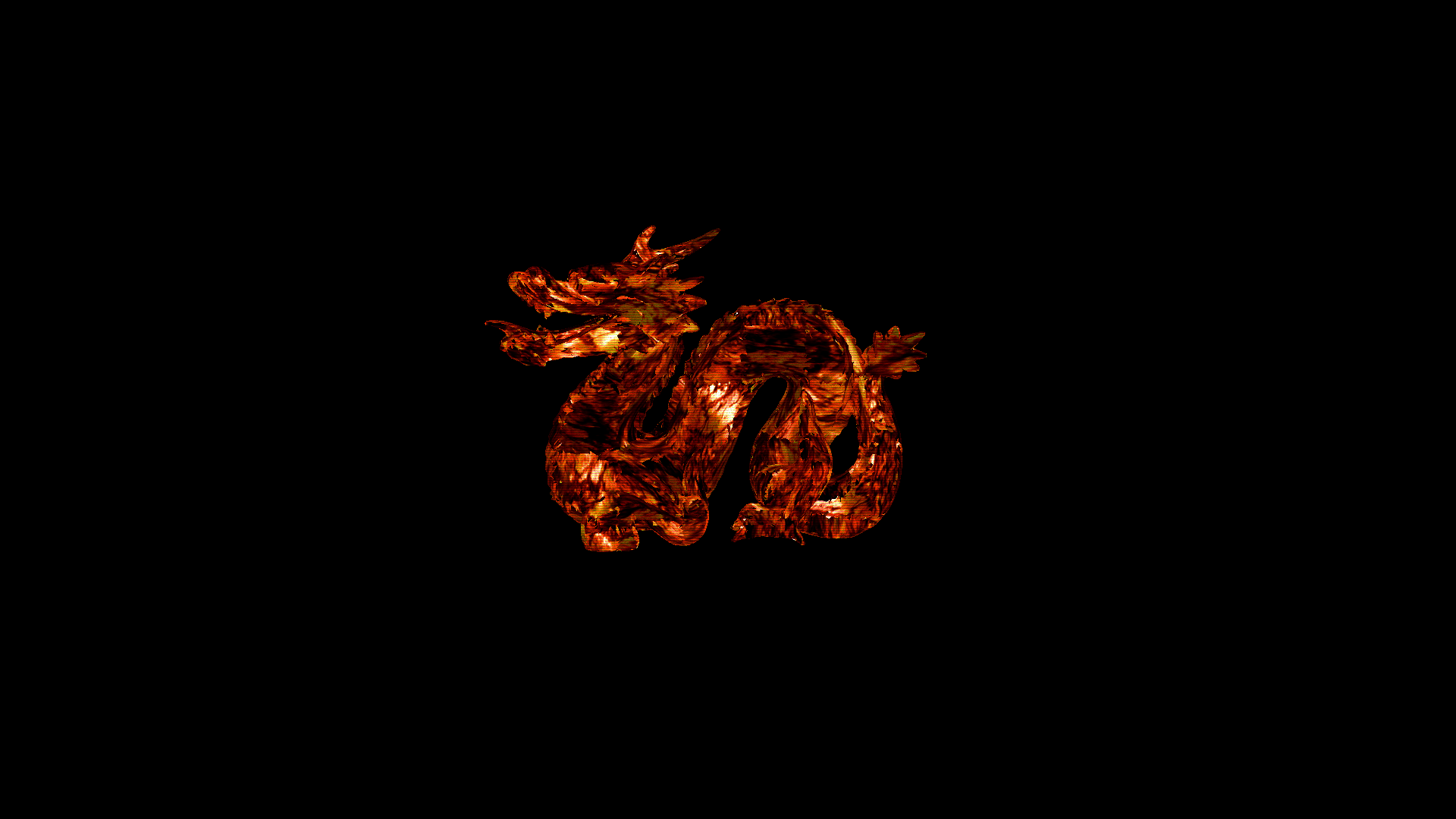 Wallpapers 3D fire dragon on the desktop