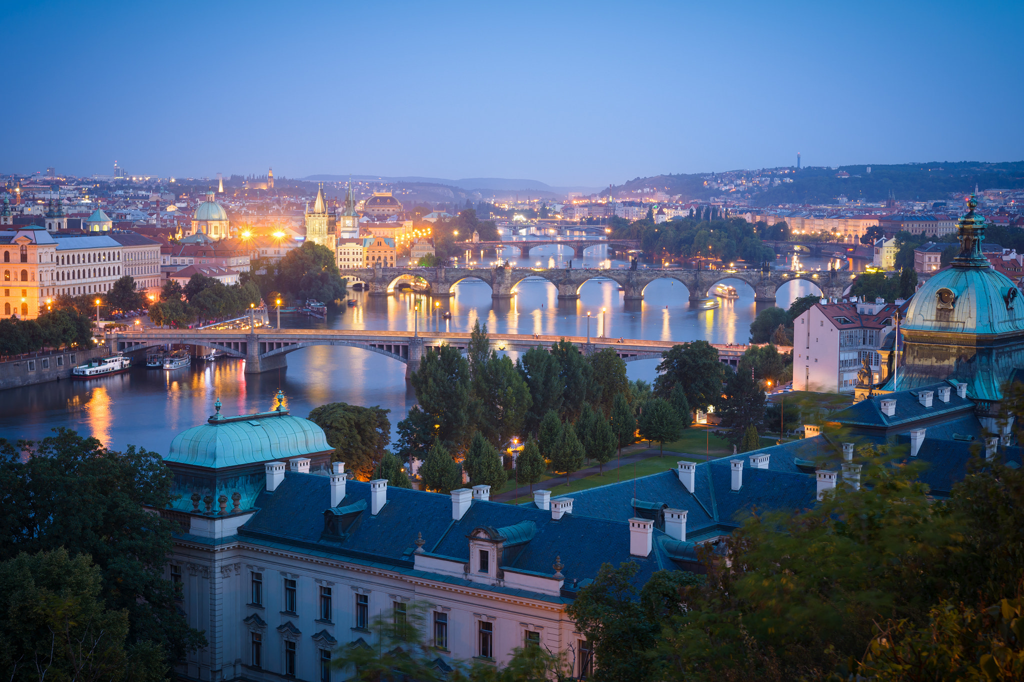 Wallpapers the Vltava River Czech Republic Prague on the desktop