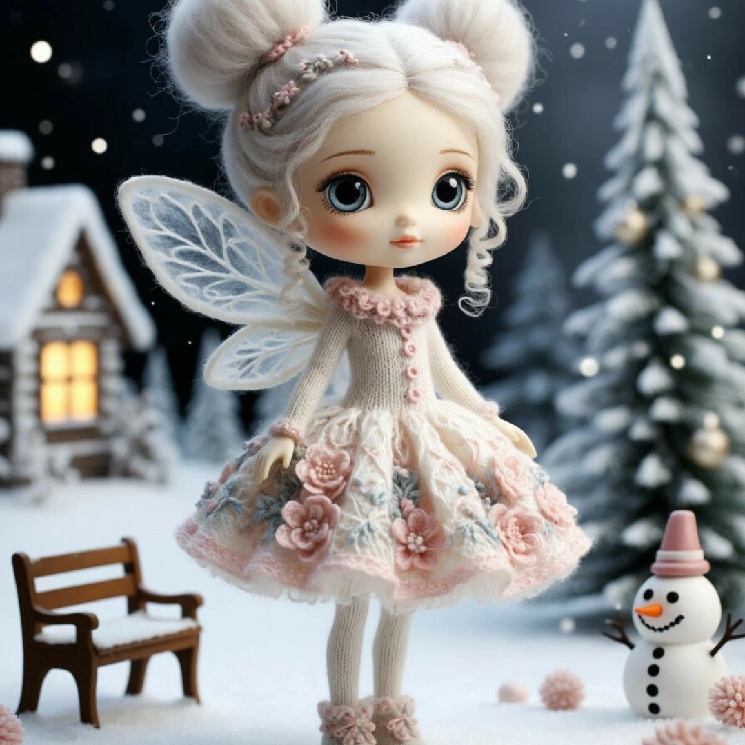 Бесплатное фото Зимняя фея