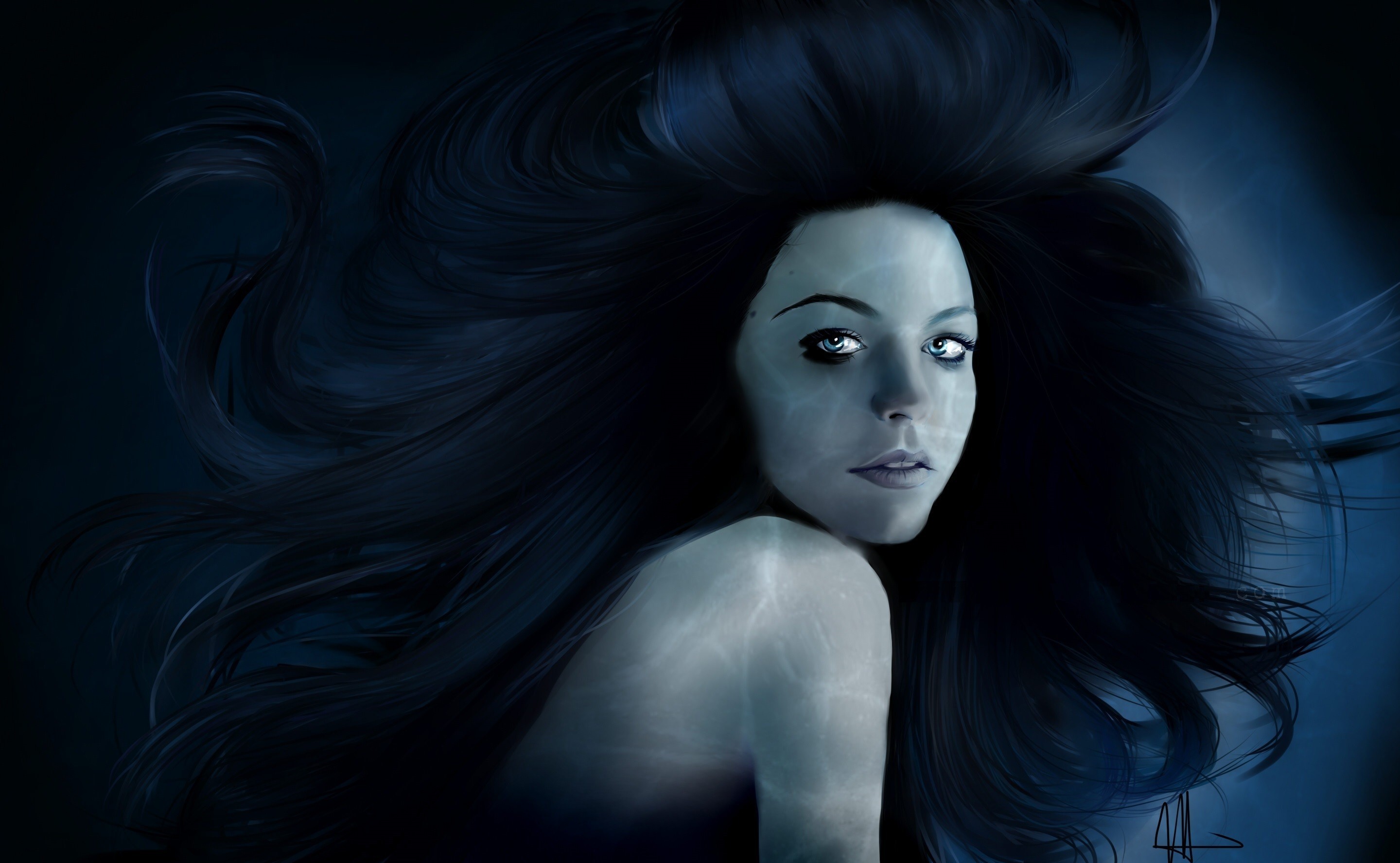 Wallpapers illustration women monochrome on the desktop