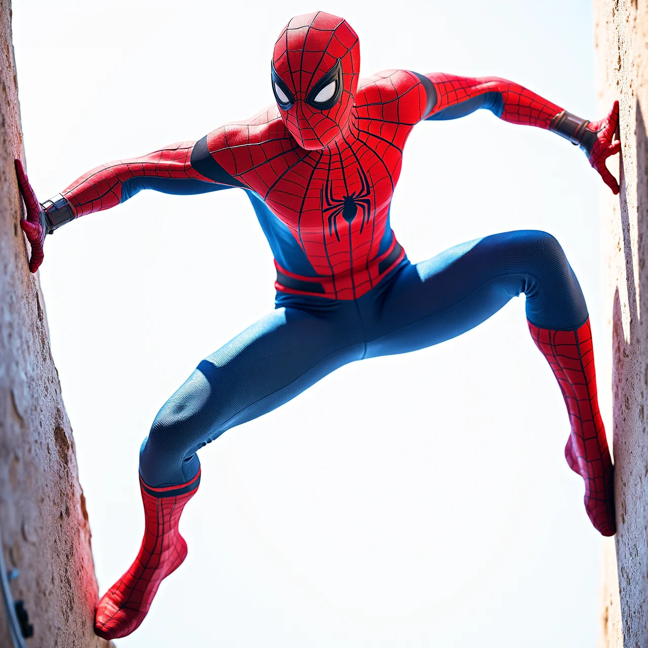 蜘蛛侠在墙壁间的动作照