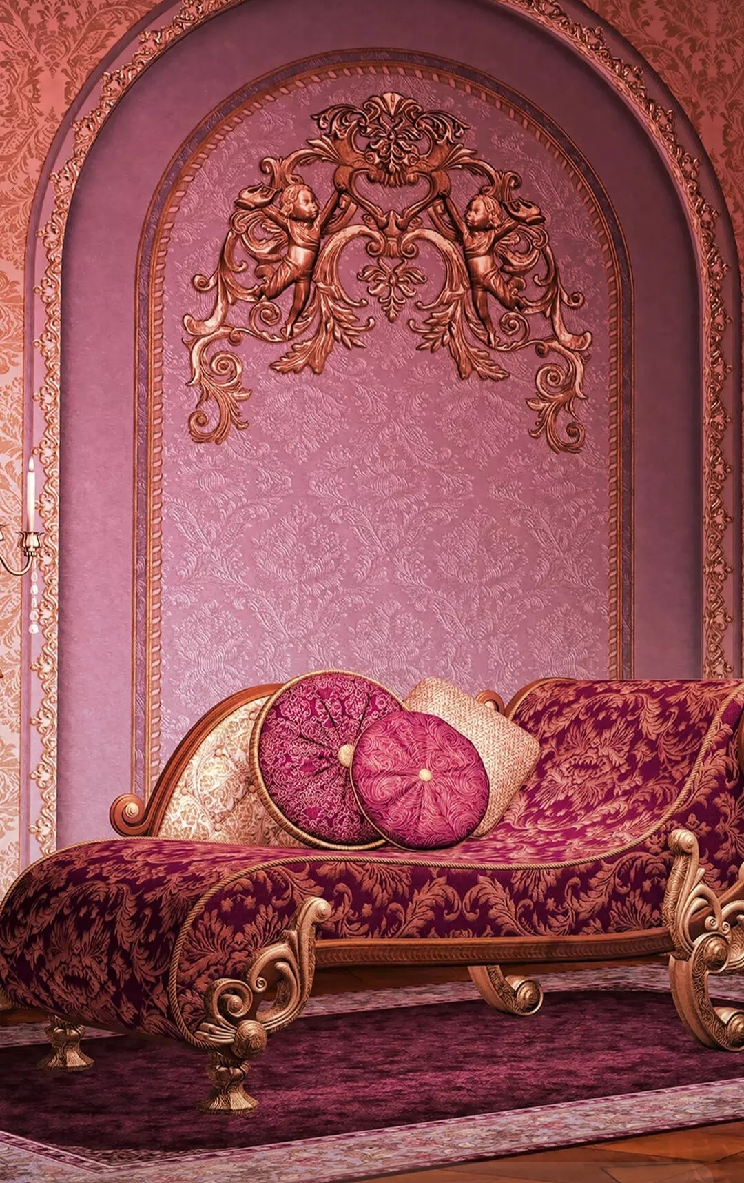 Бесплатное фото Роскошный интерьер в стиле барокко