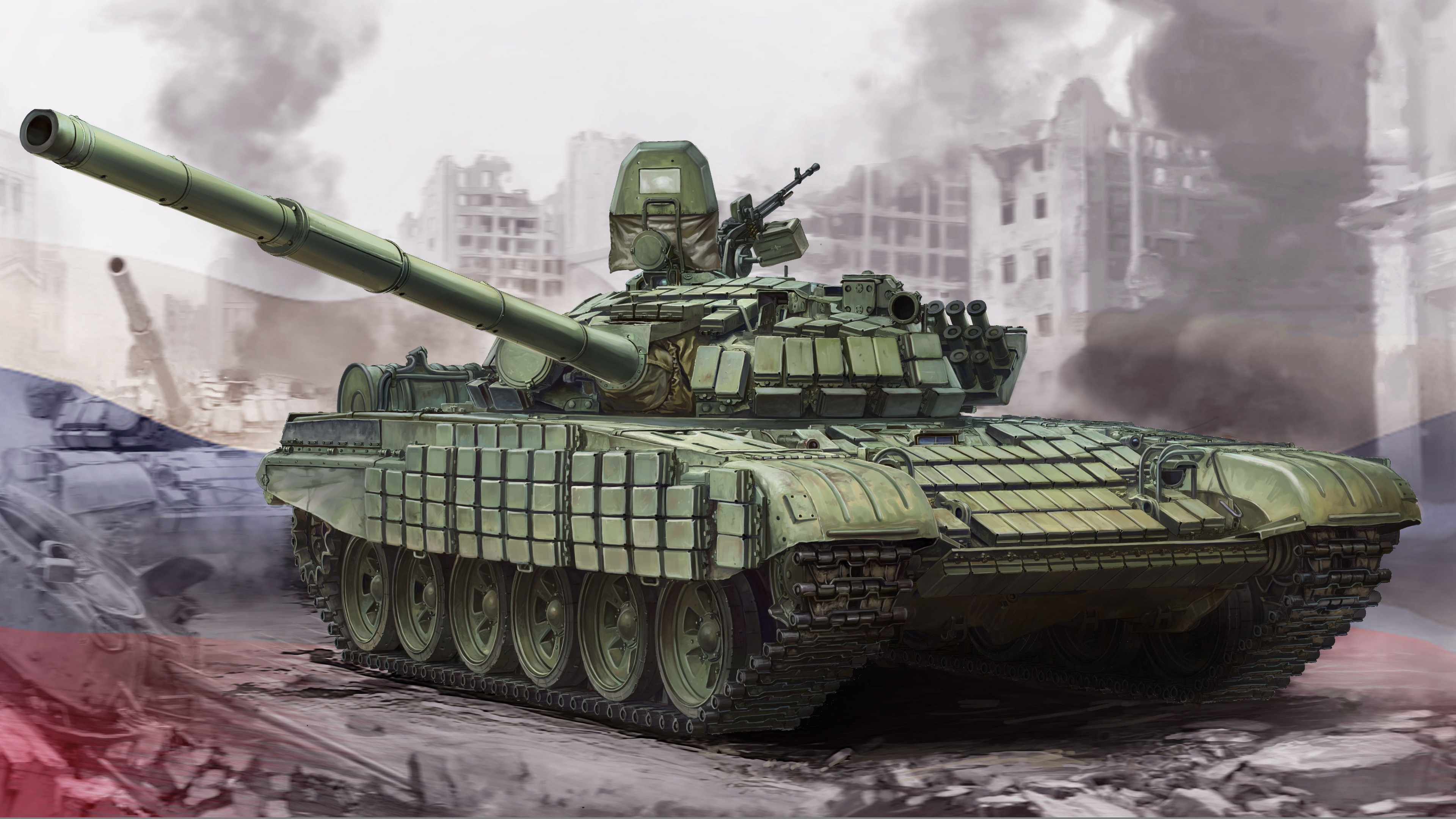 执行特别行动任务的T72坦克
