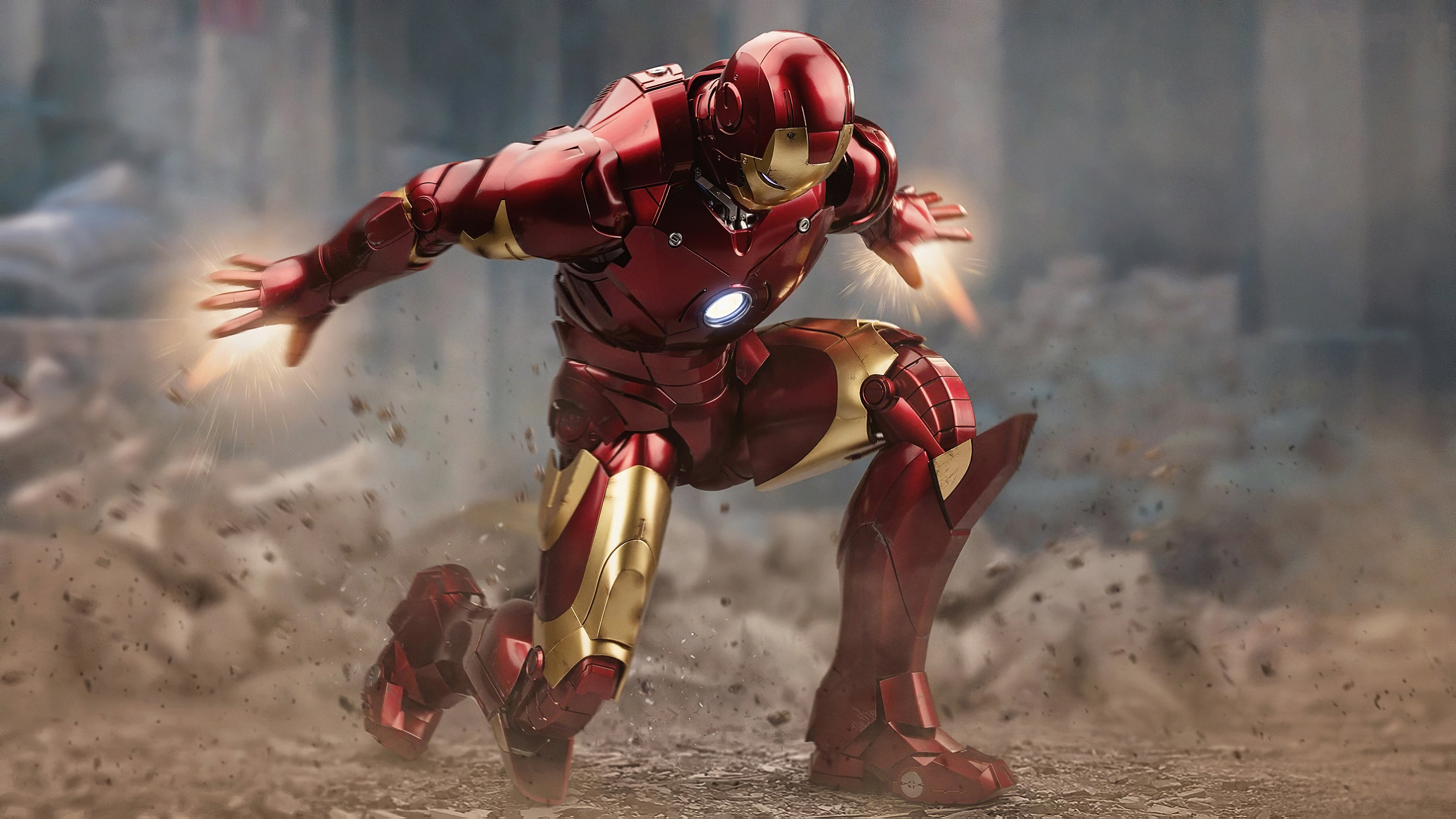 Wallpapers Iron Man dust artwork on the desktop