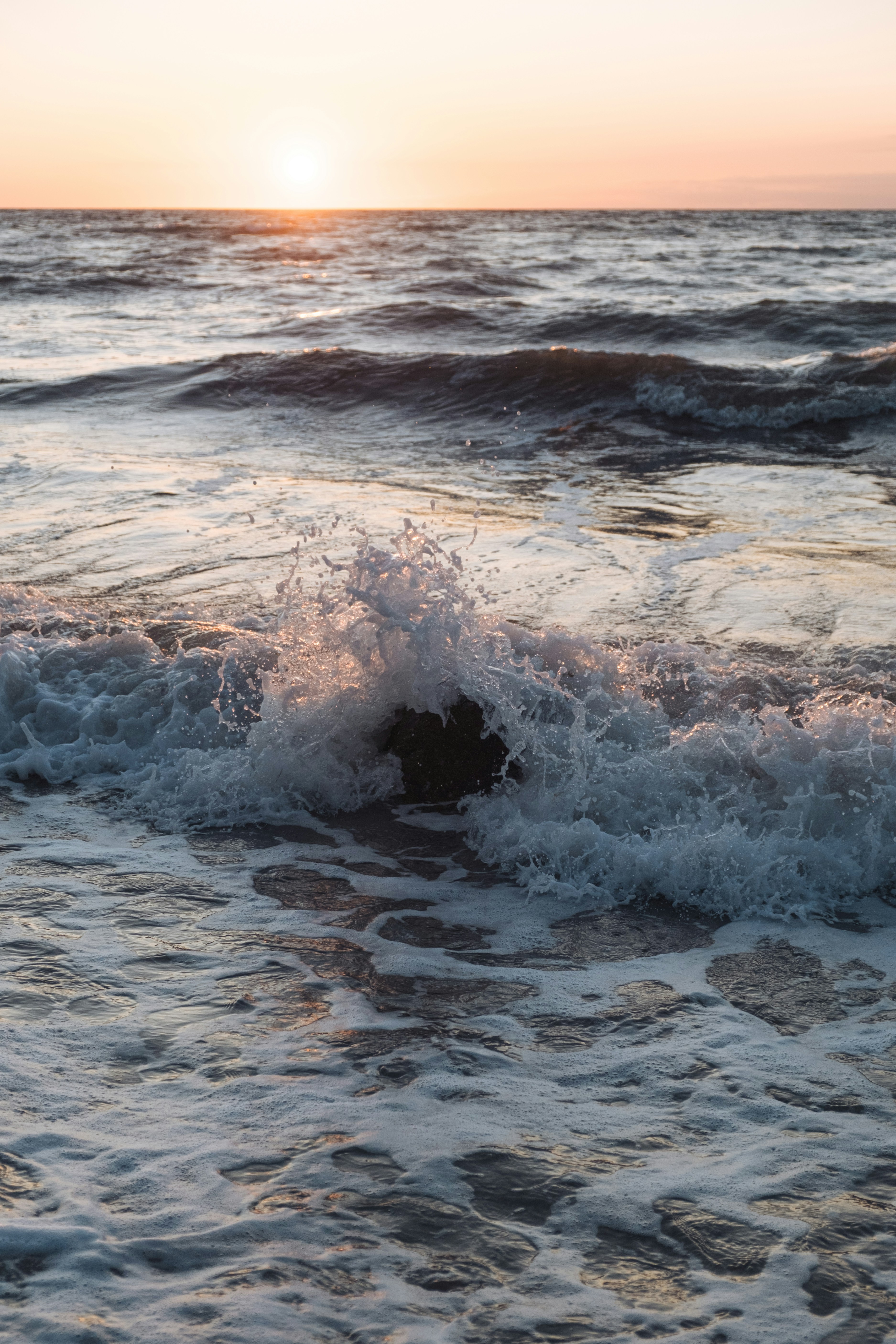 Бесплатное фото Закат на море.