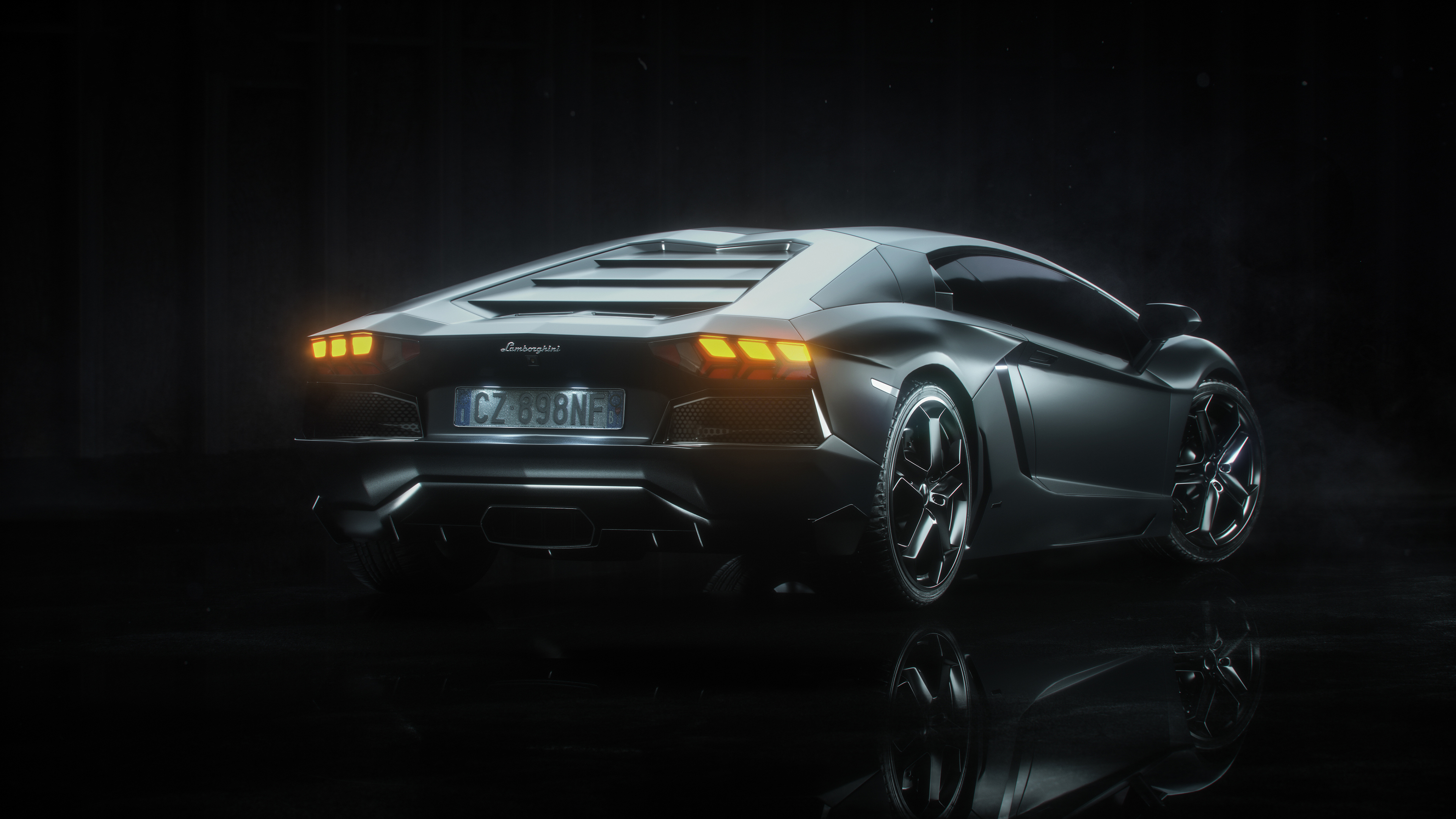 Free photo Lamborghini rear view