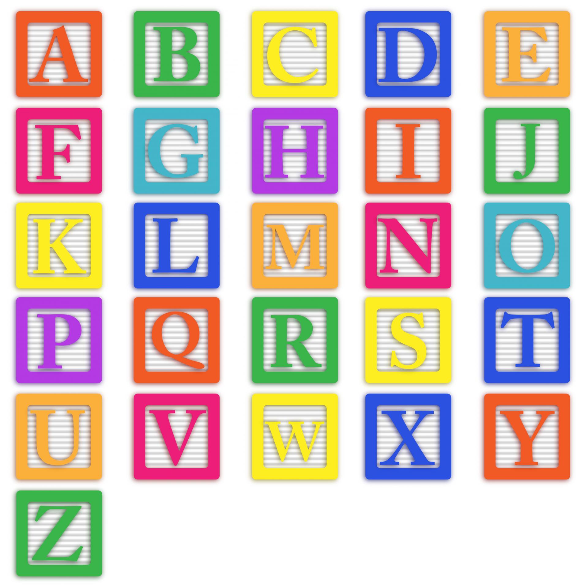 Free photo Colored alphabet