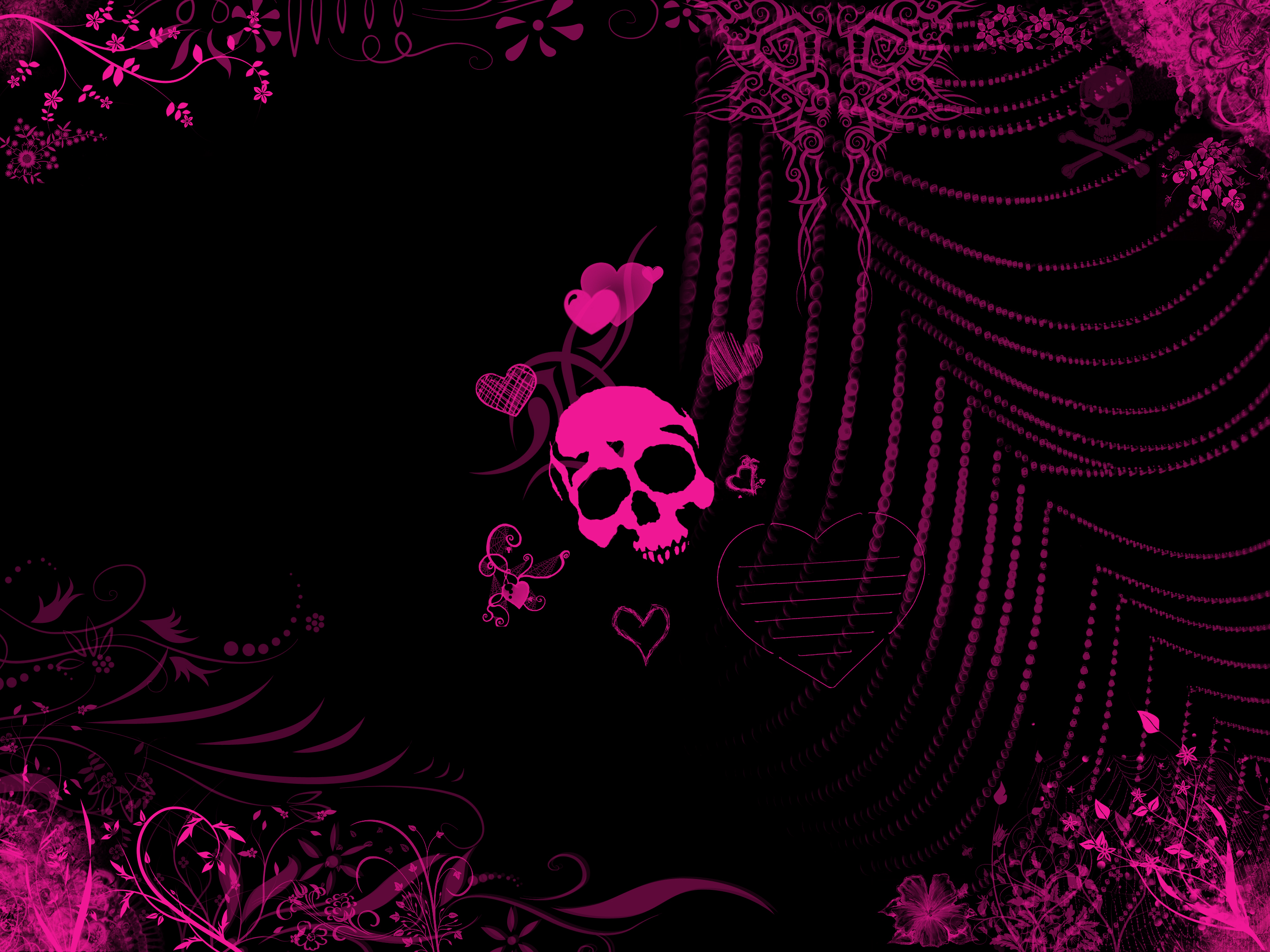 Free photo Pink Skull