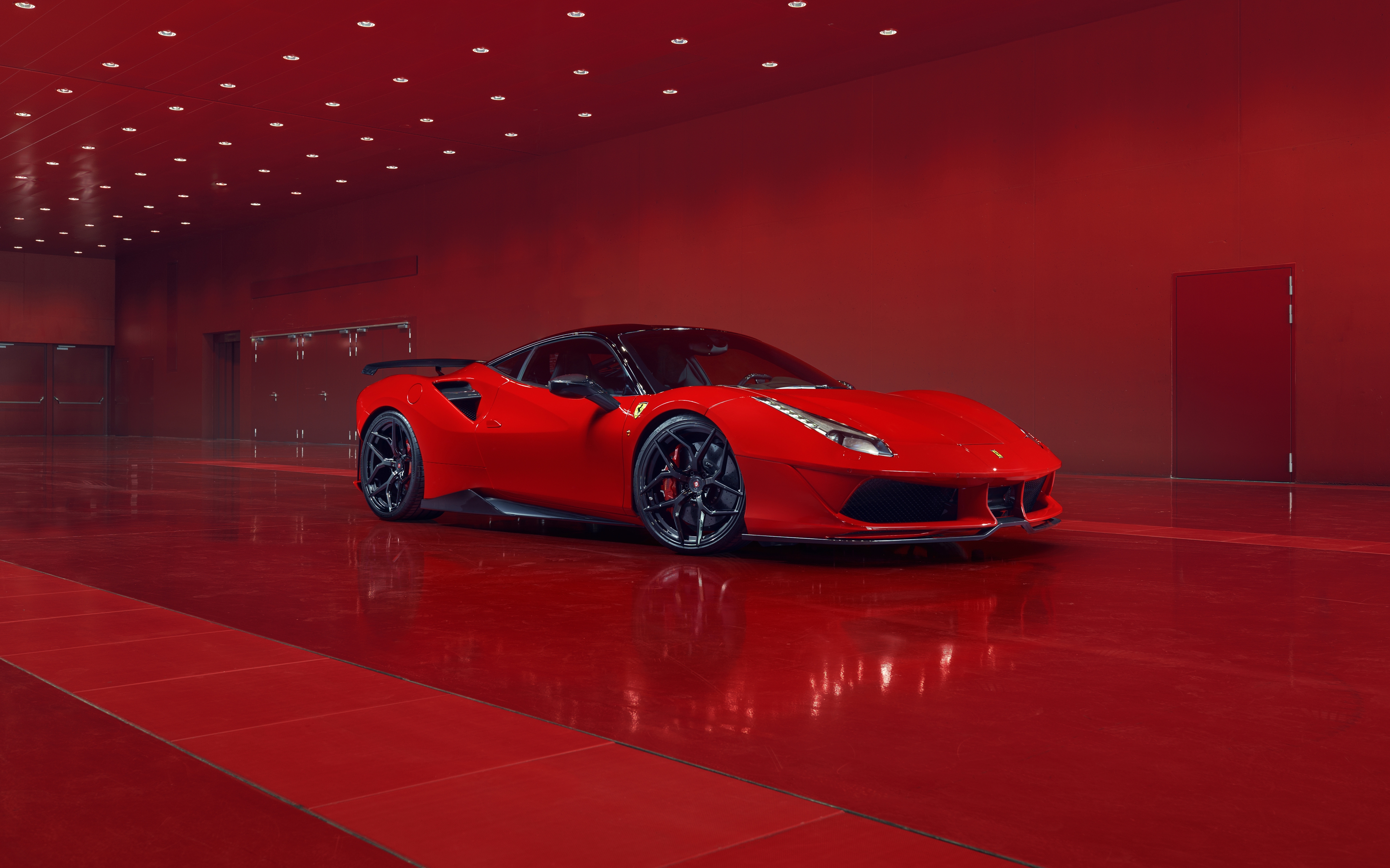 Обои красный суперкары обои Ferrari 488 GTB на рабочий стол