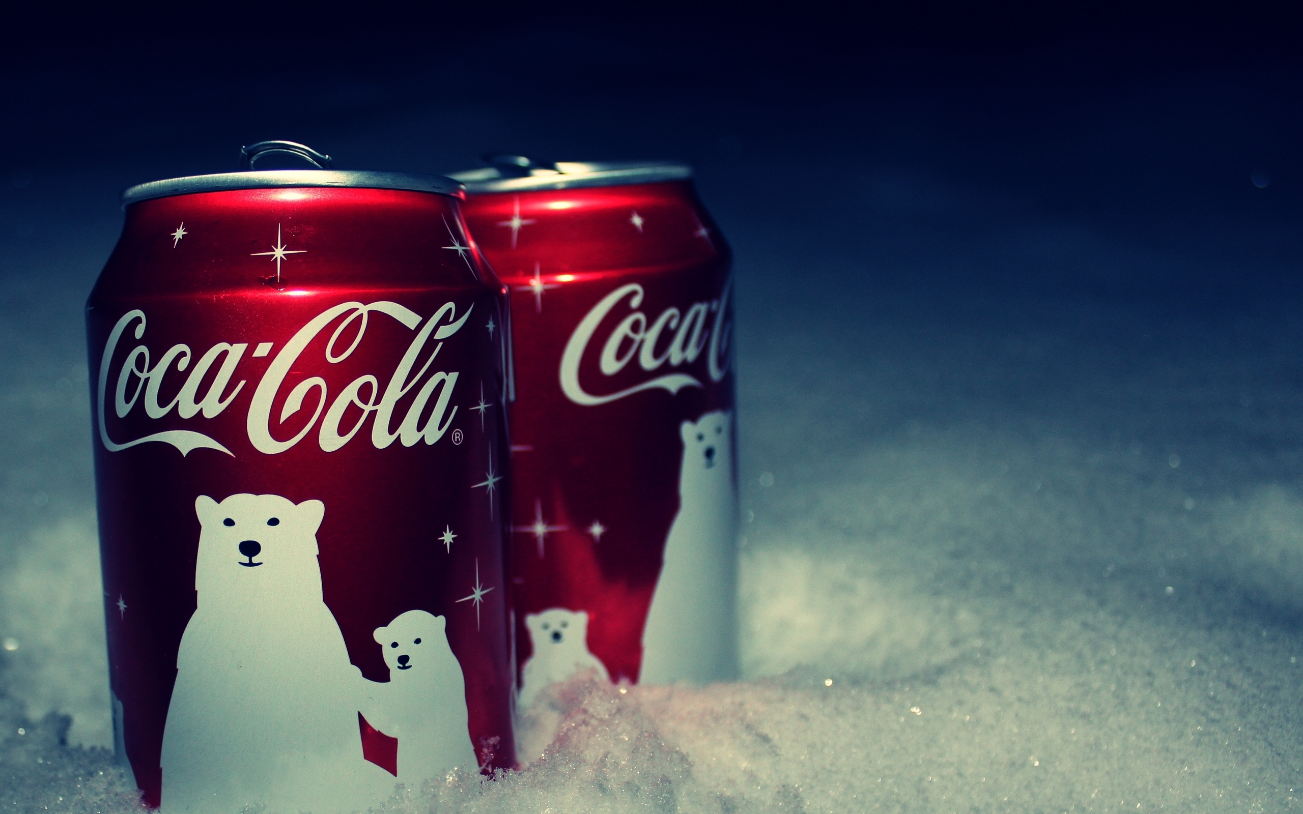 New Year`s coca cola in cans.