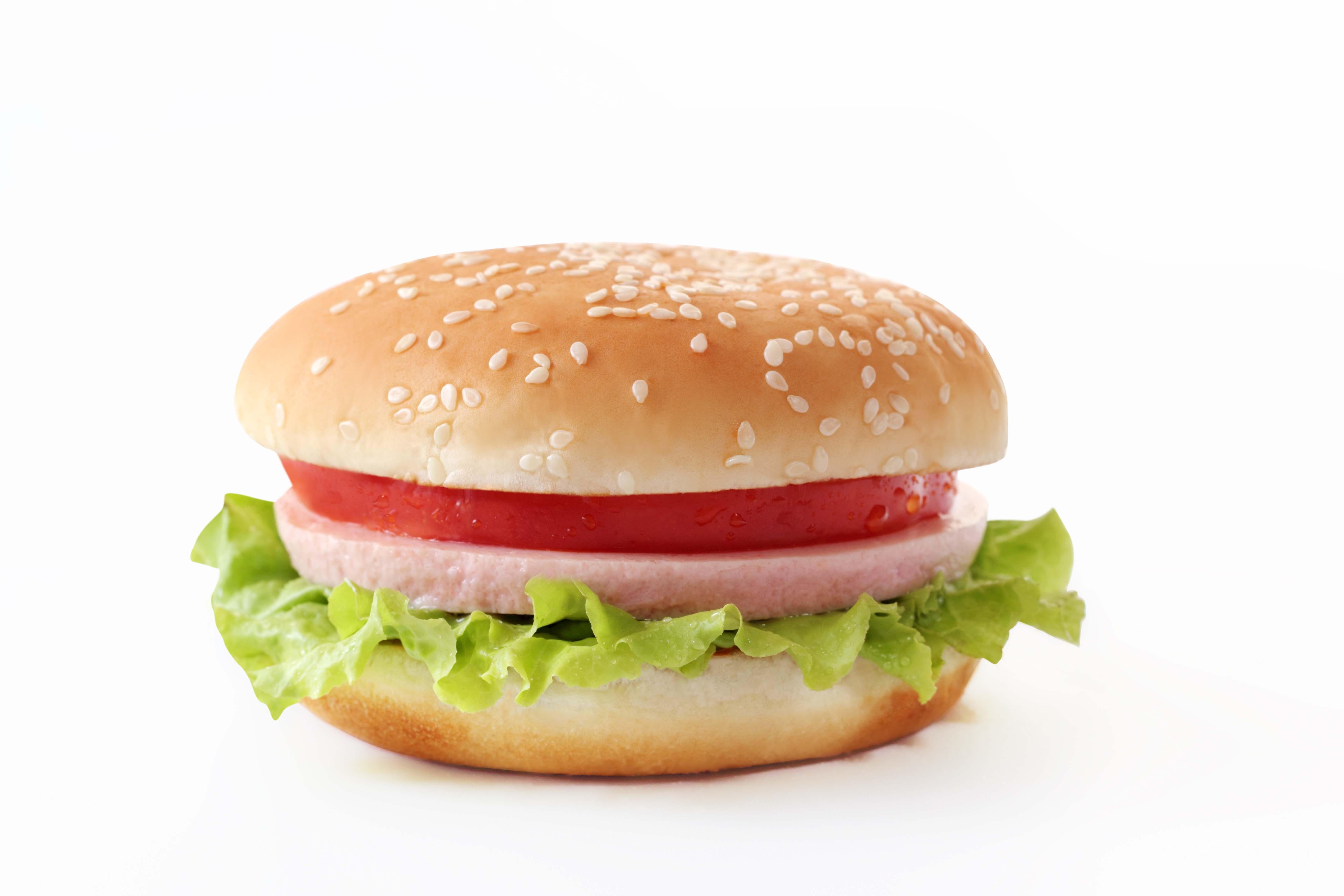 Free photo Russian hamburger on white background