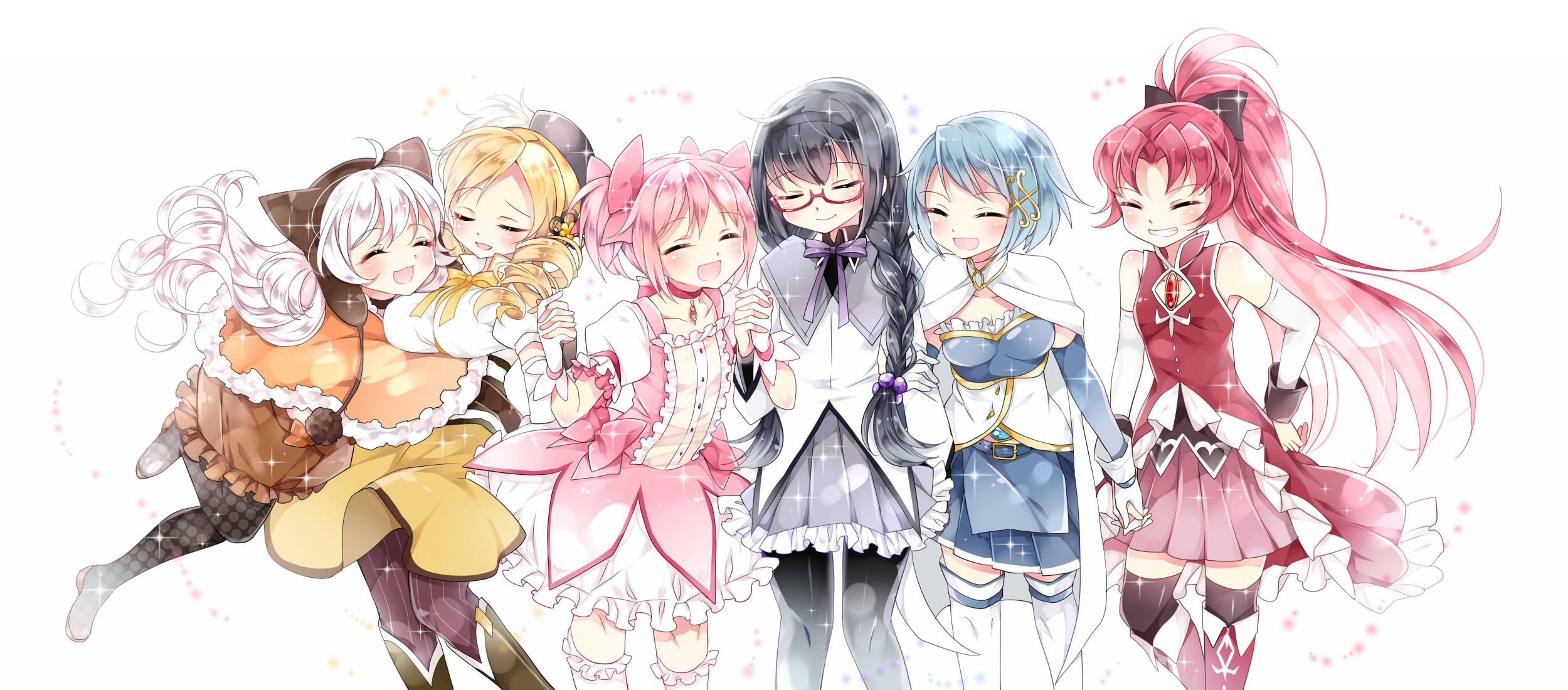 Wallpapers madoka magica miki sayaka tomoe mami on the desktop