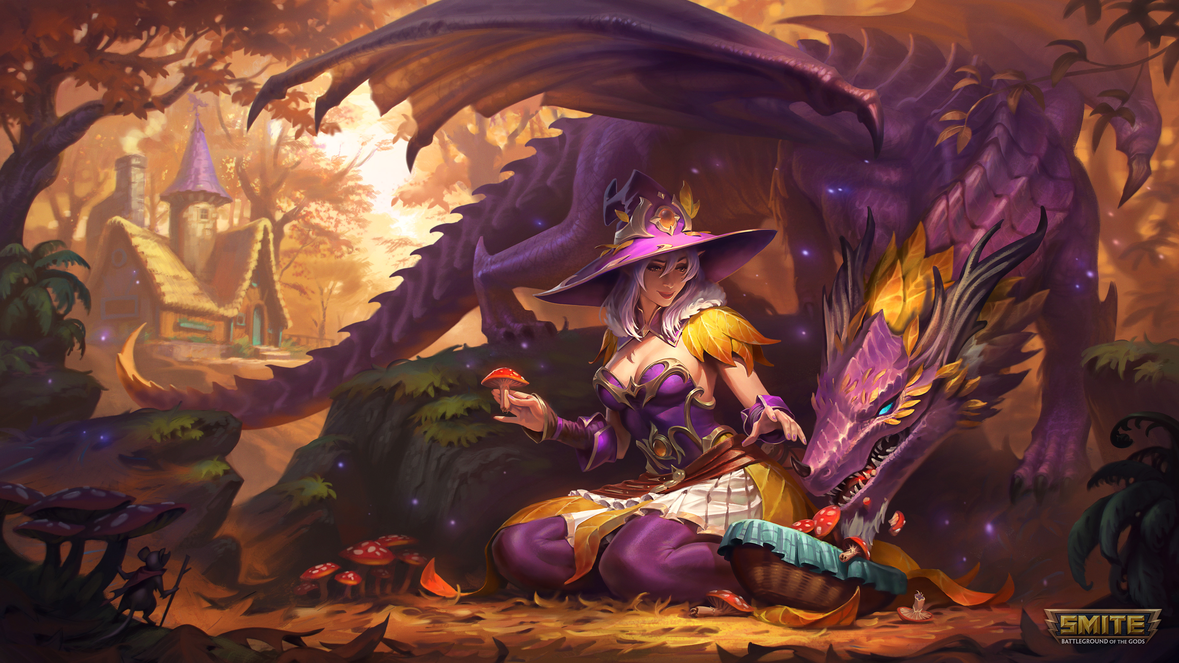 Free photo The dragon loves mushrooms