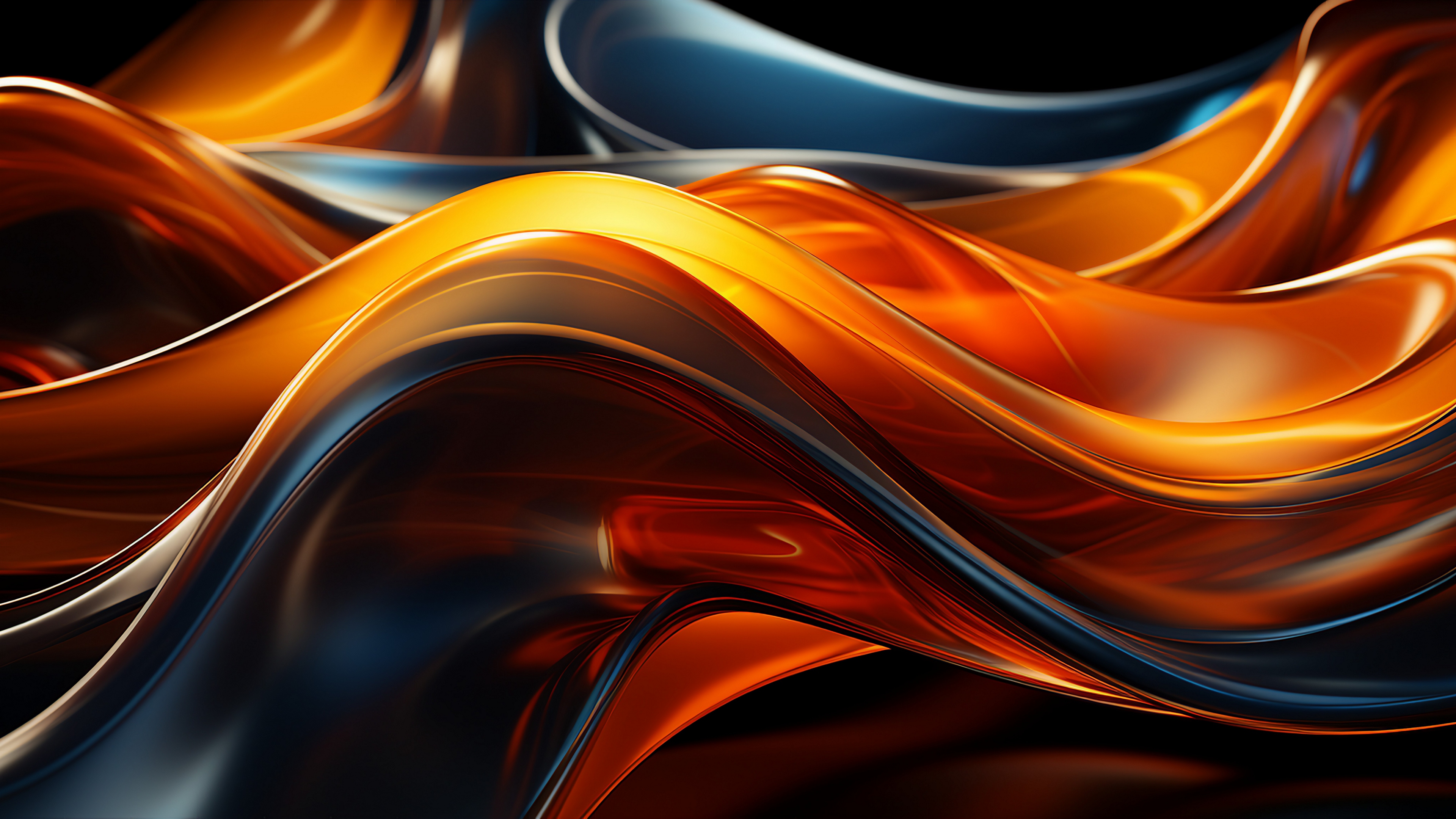 Free photo Liquid coloured glass waves