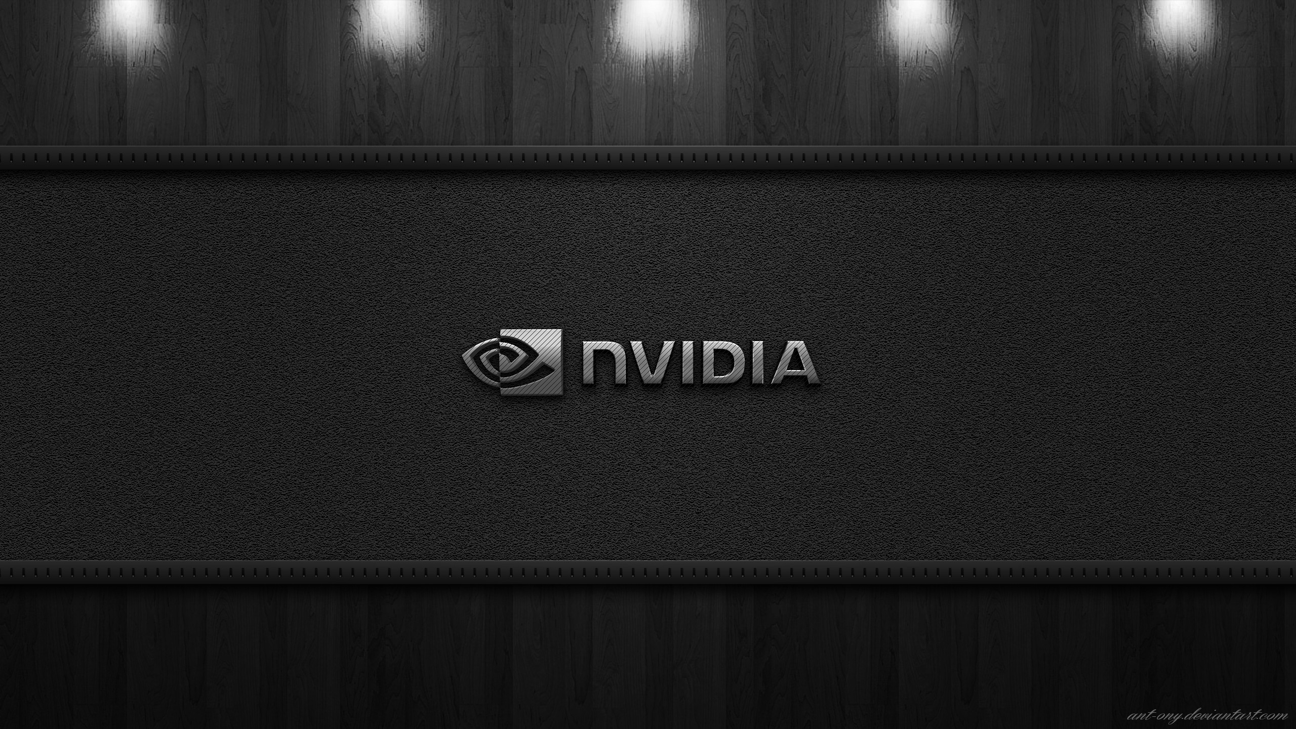 Обои nvidia логотип hi-tech на рабочий стол