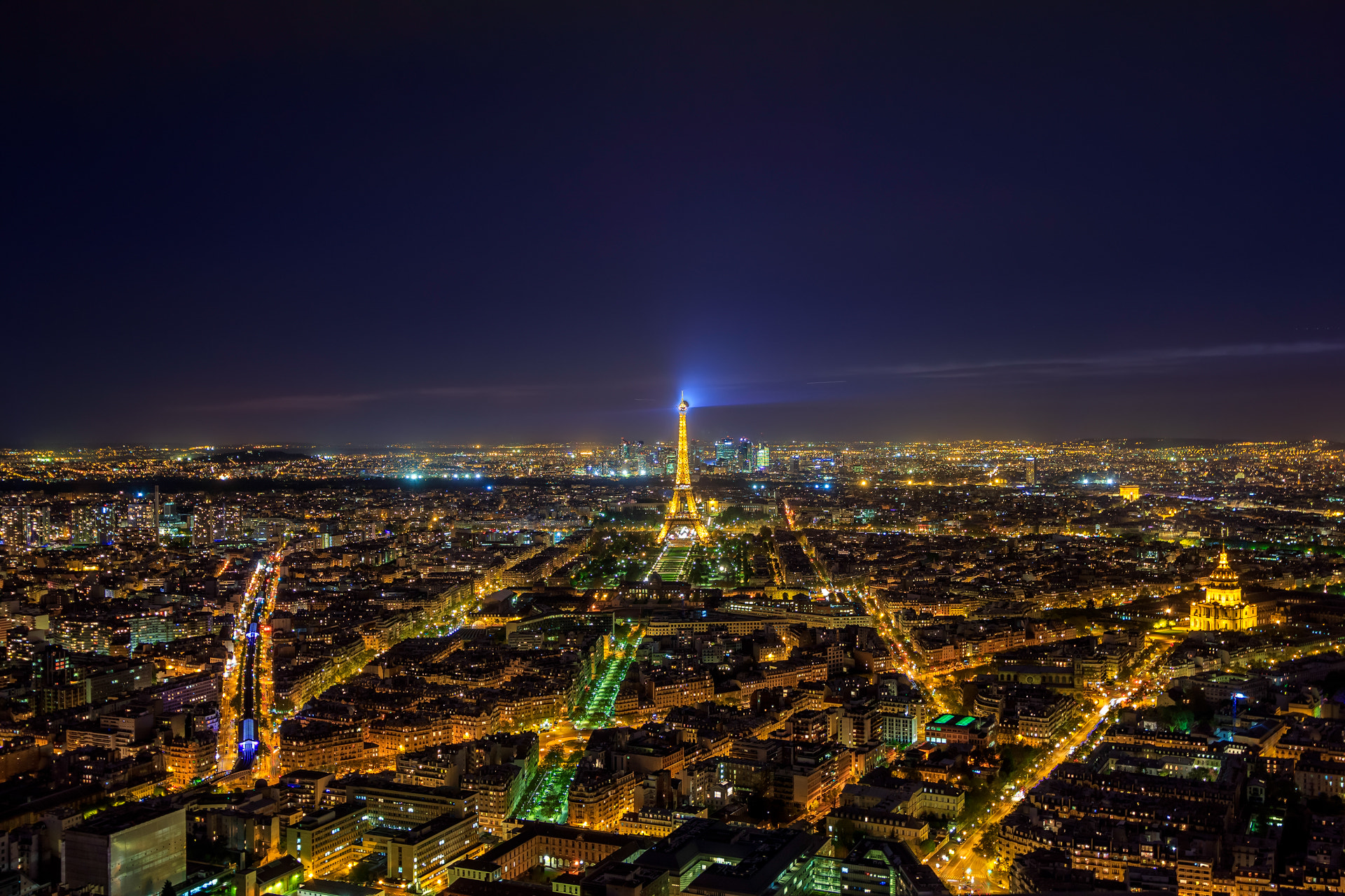 Wallpapers Paris Eiffel Tower city night on the desktop