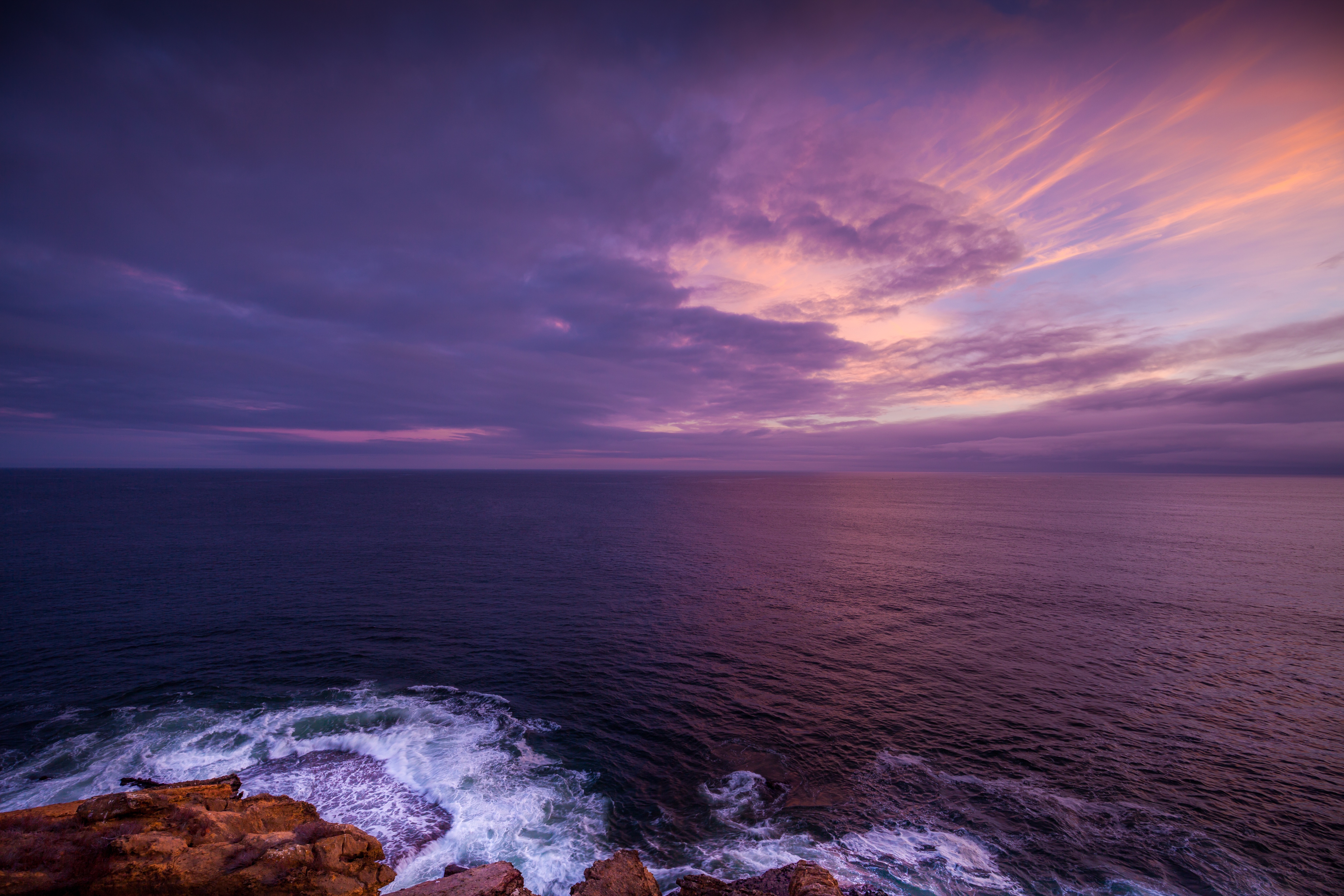 Wallpapers morning beach horizon on the desktop