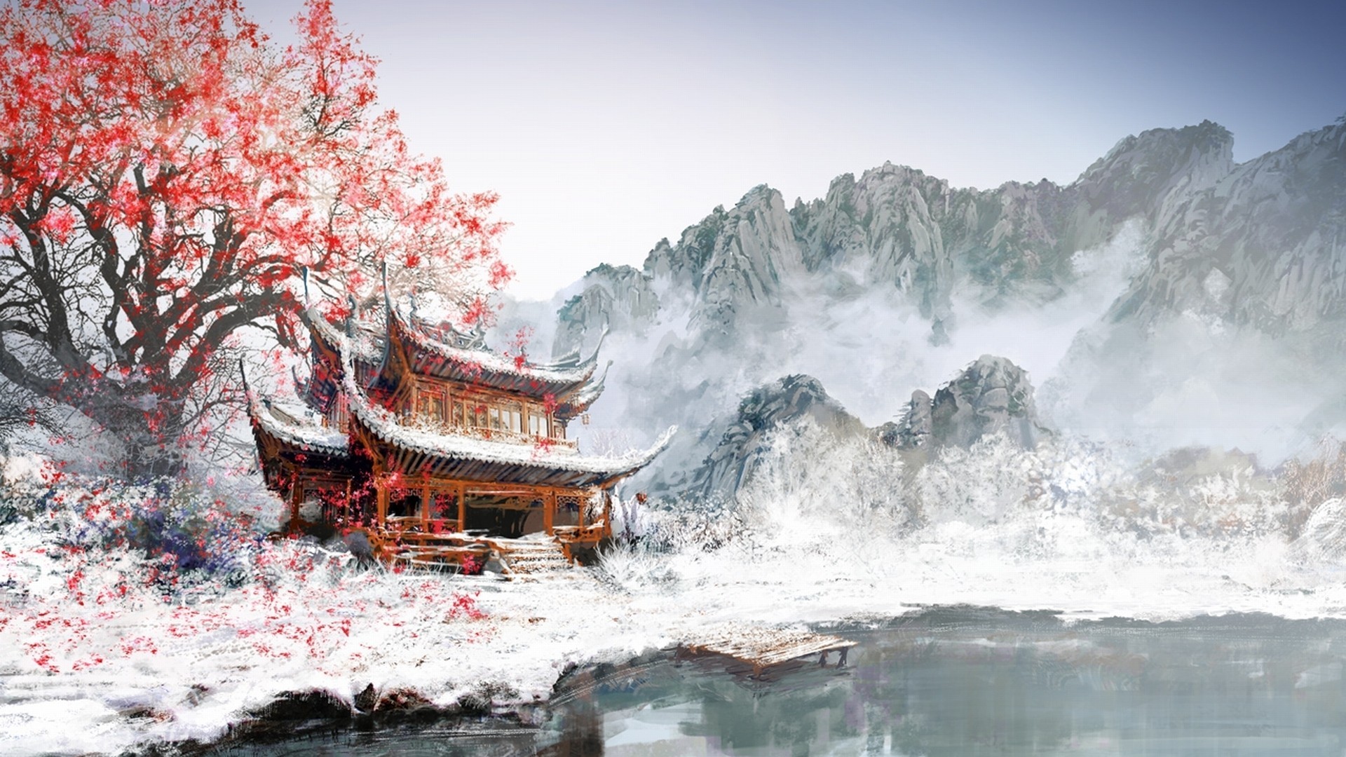 Wallpapers Japan painting white on the desktop