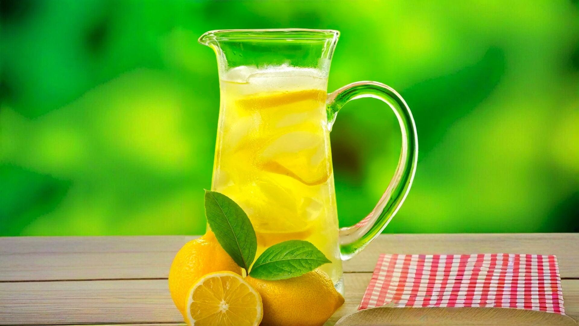 桌面上的壁纸柠檬 柠檬水 极简