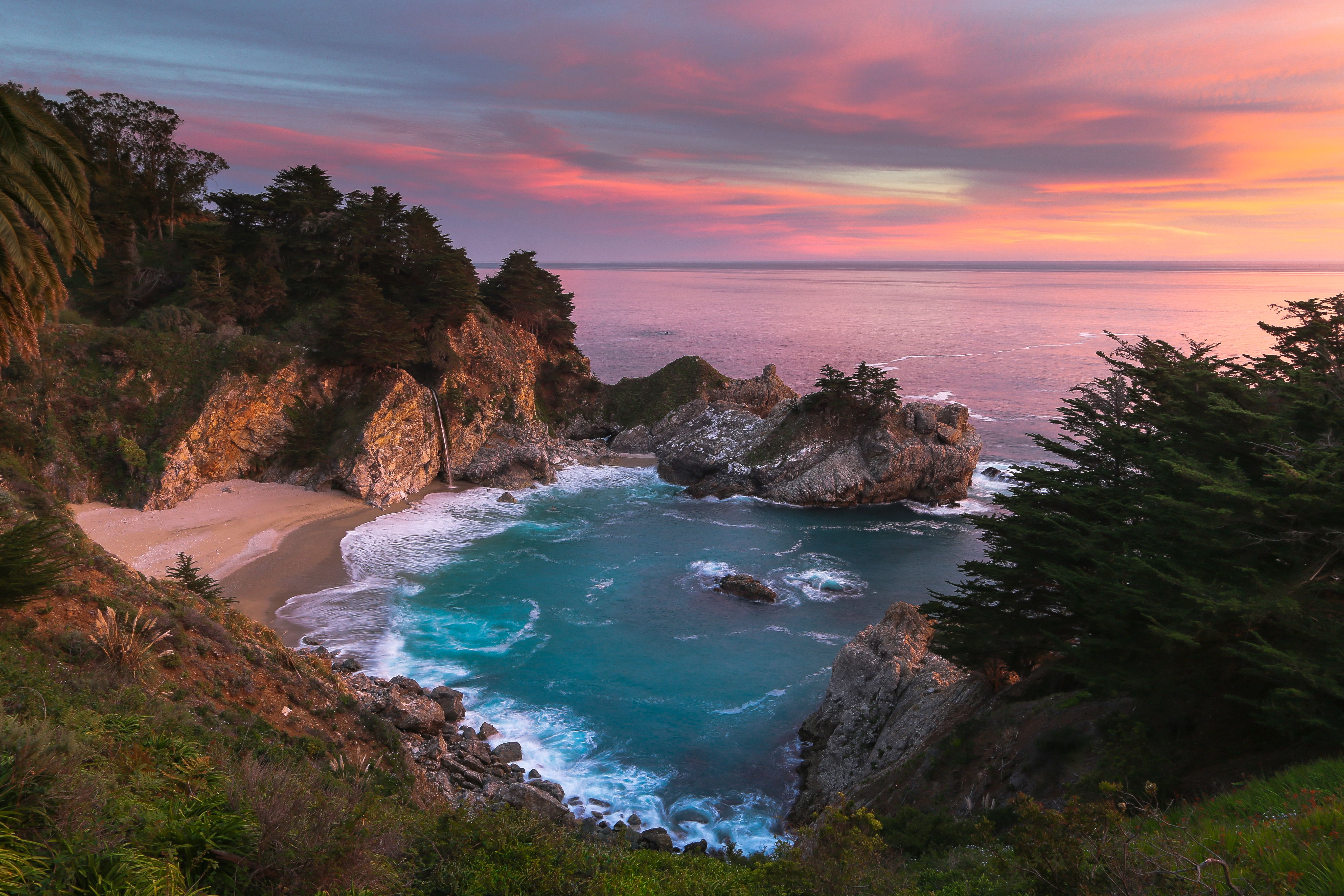 Wallpapers Julia Park Pfeiffer Bern McWay Falls landscape on the desktop