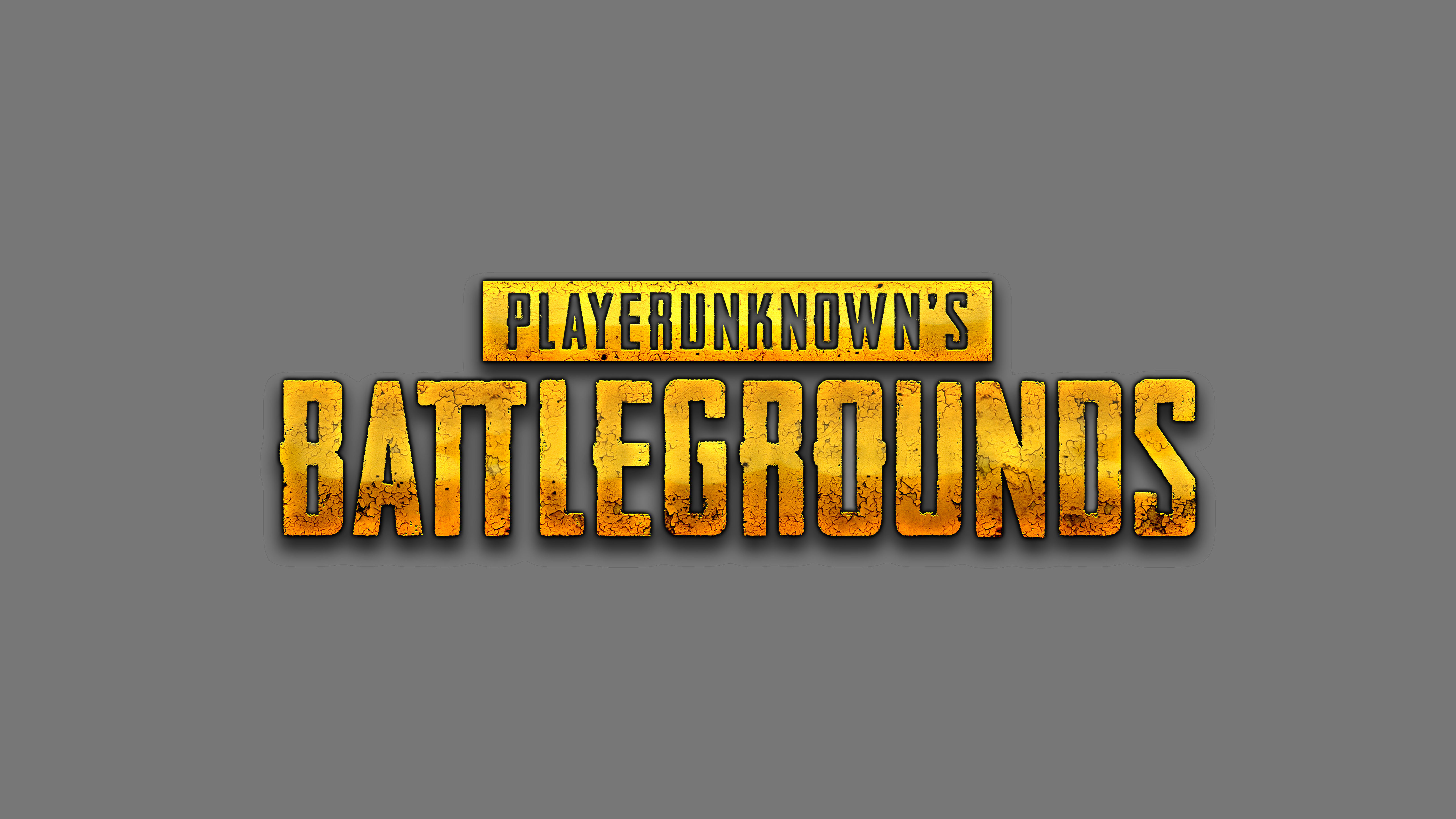 灰色背景上的《Playerunknowns Battlegrounds》游戏徽标