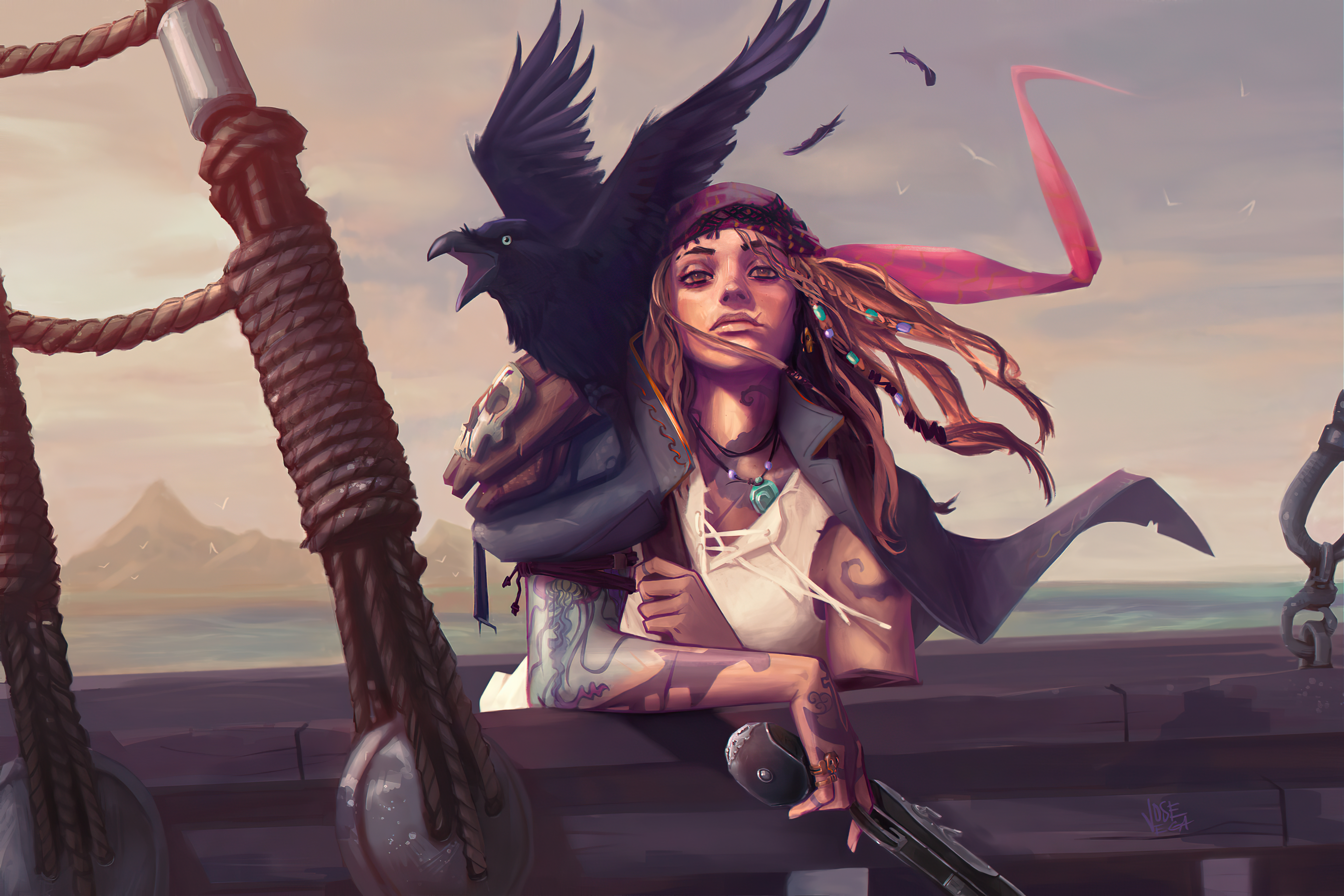 Free photo Rendering Pirate Girl