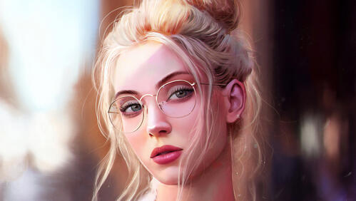 Обои девушки портрет художник на рабочий стол