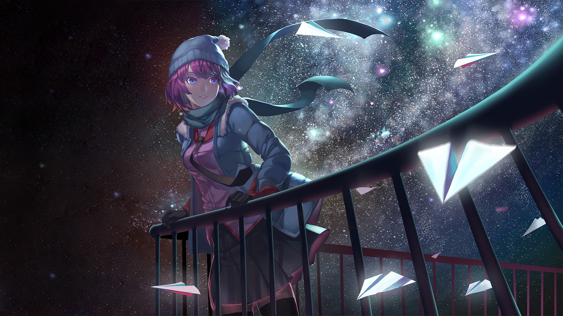 桌面上的壁纸Monogatari 系列 千丈原 Hitagi 黑影