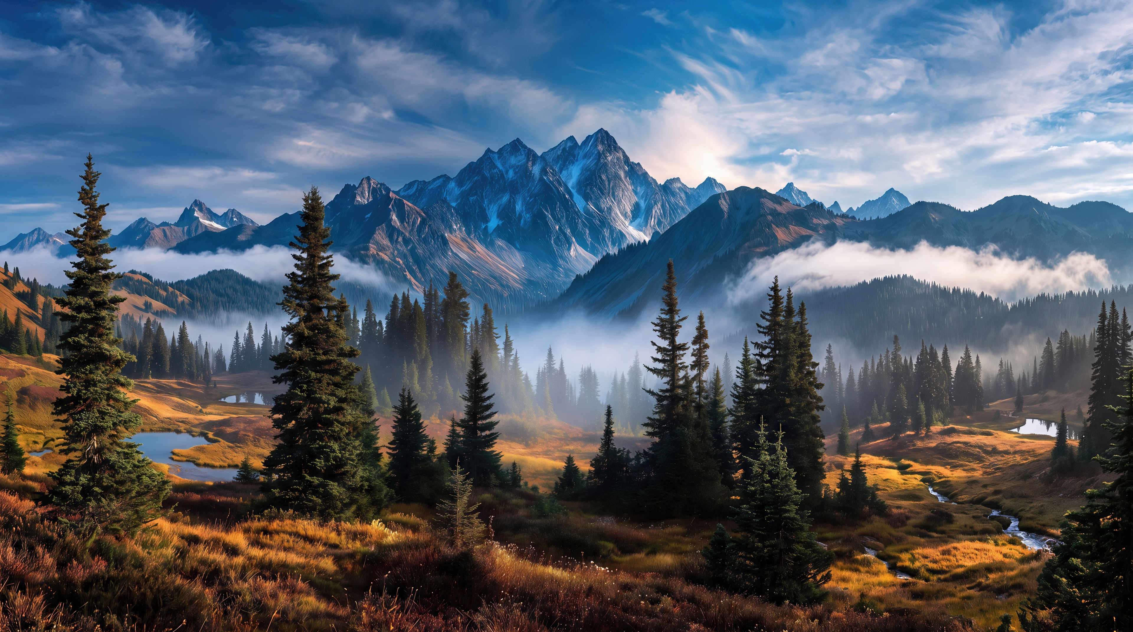 Wallpapers mountains landscape forest on the desktop