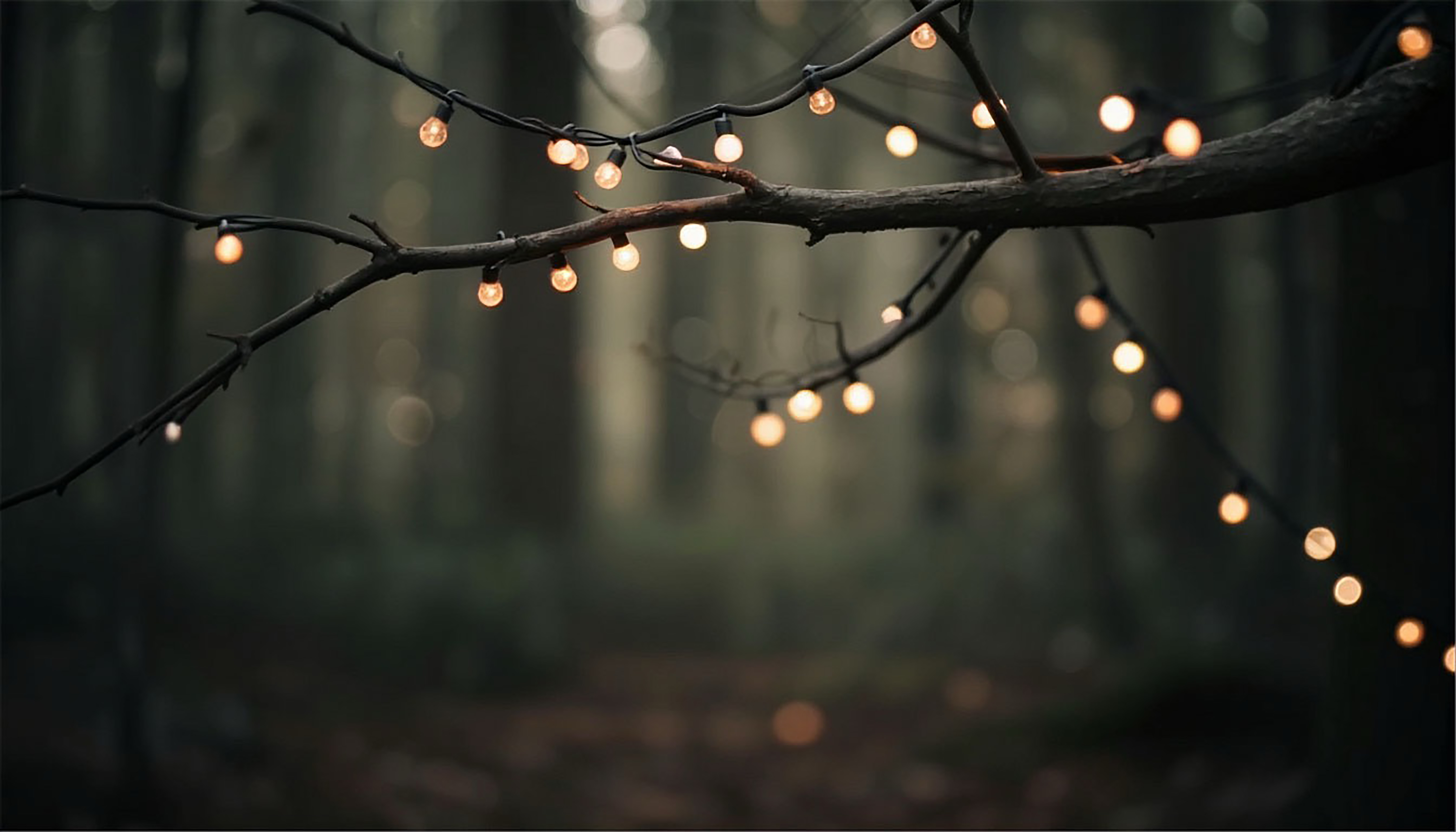 Бесплатное фото Лес в гирляндах