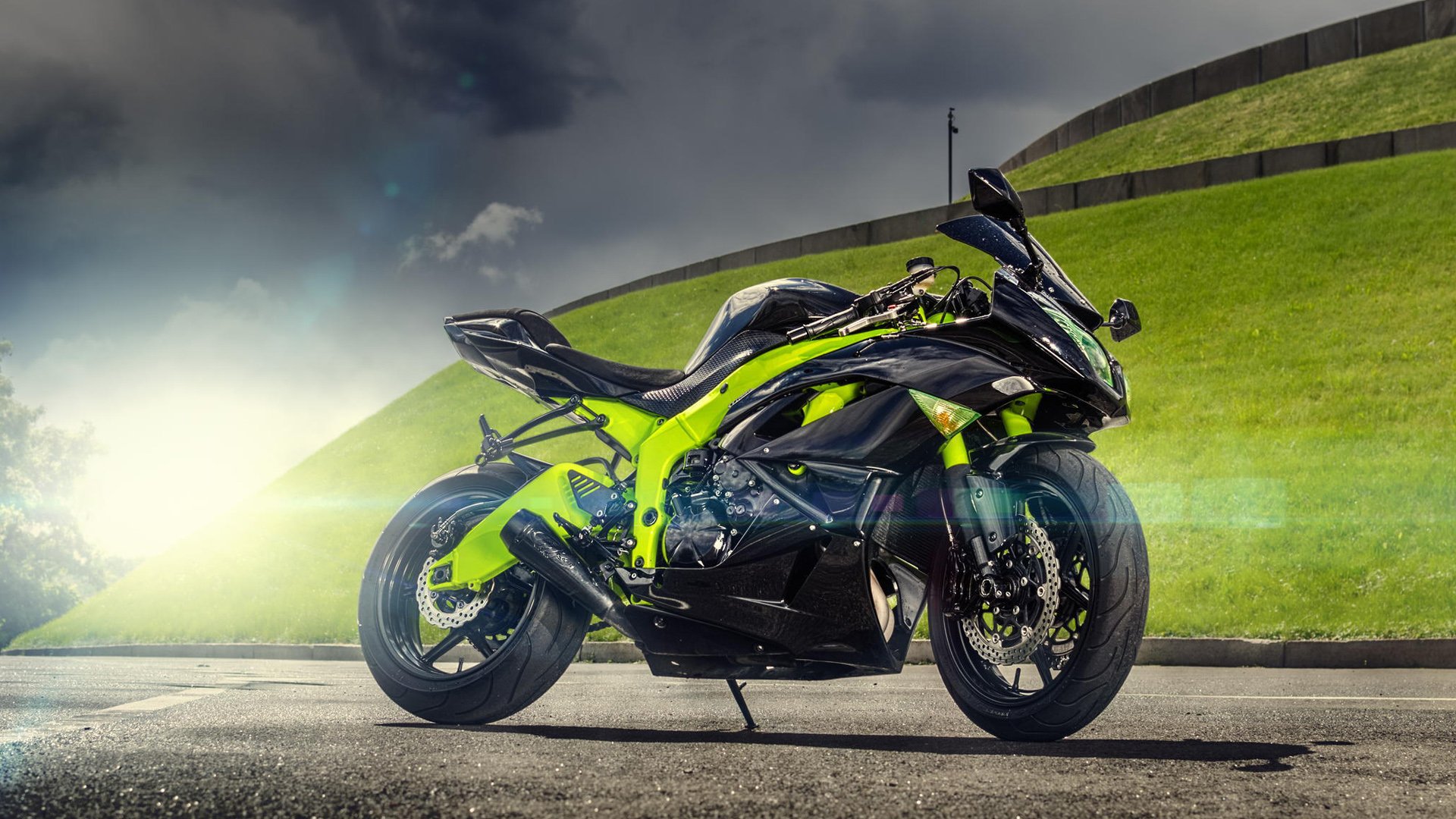 Wallpapers freen Kawasaki motorcycles on the desktop