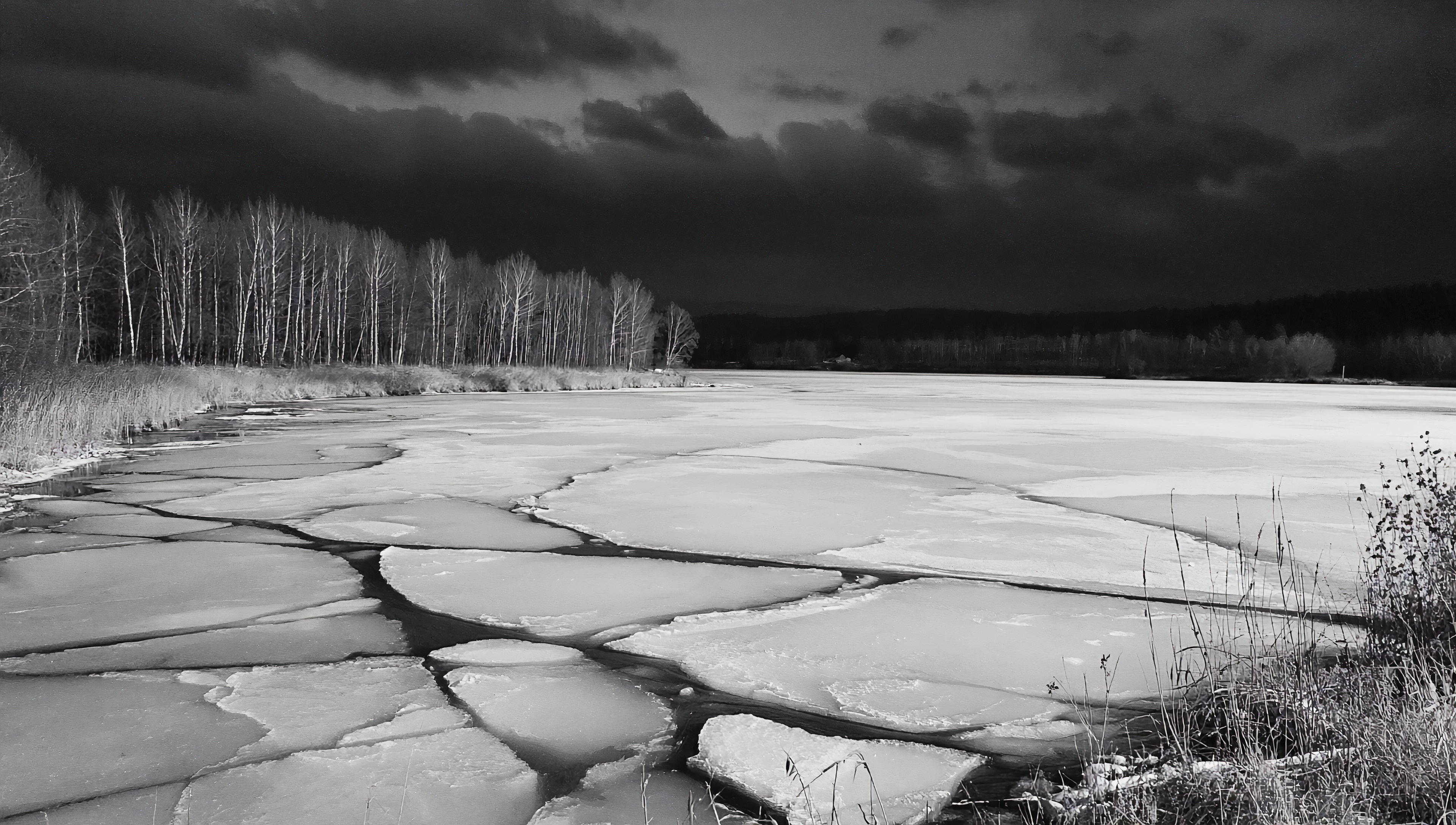 Бесплатное фото Обои на рабочий стол лёд на переднем плане
