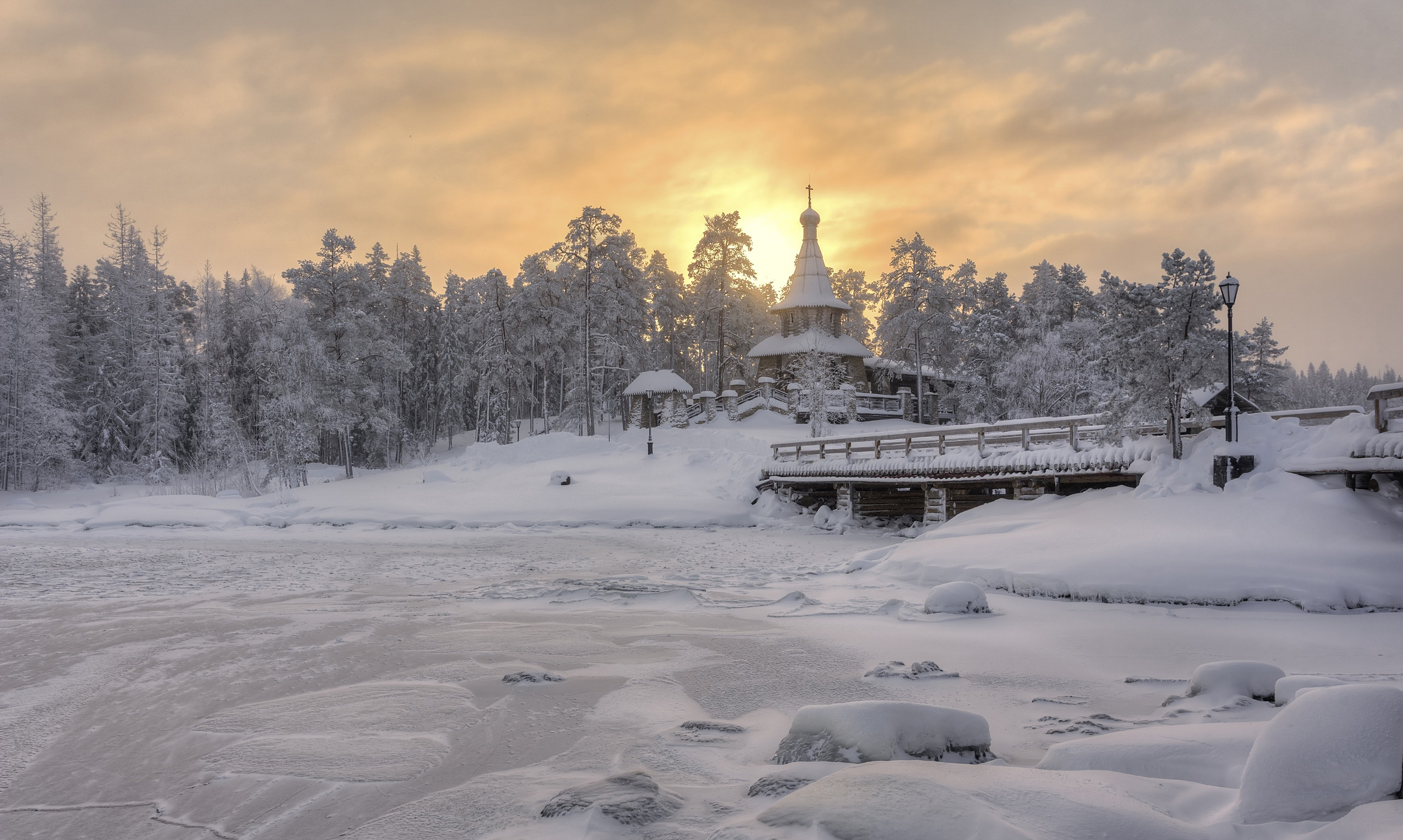 Wallpapers The Republic of Karelia Valaam island chapel on the desktop