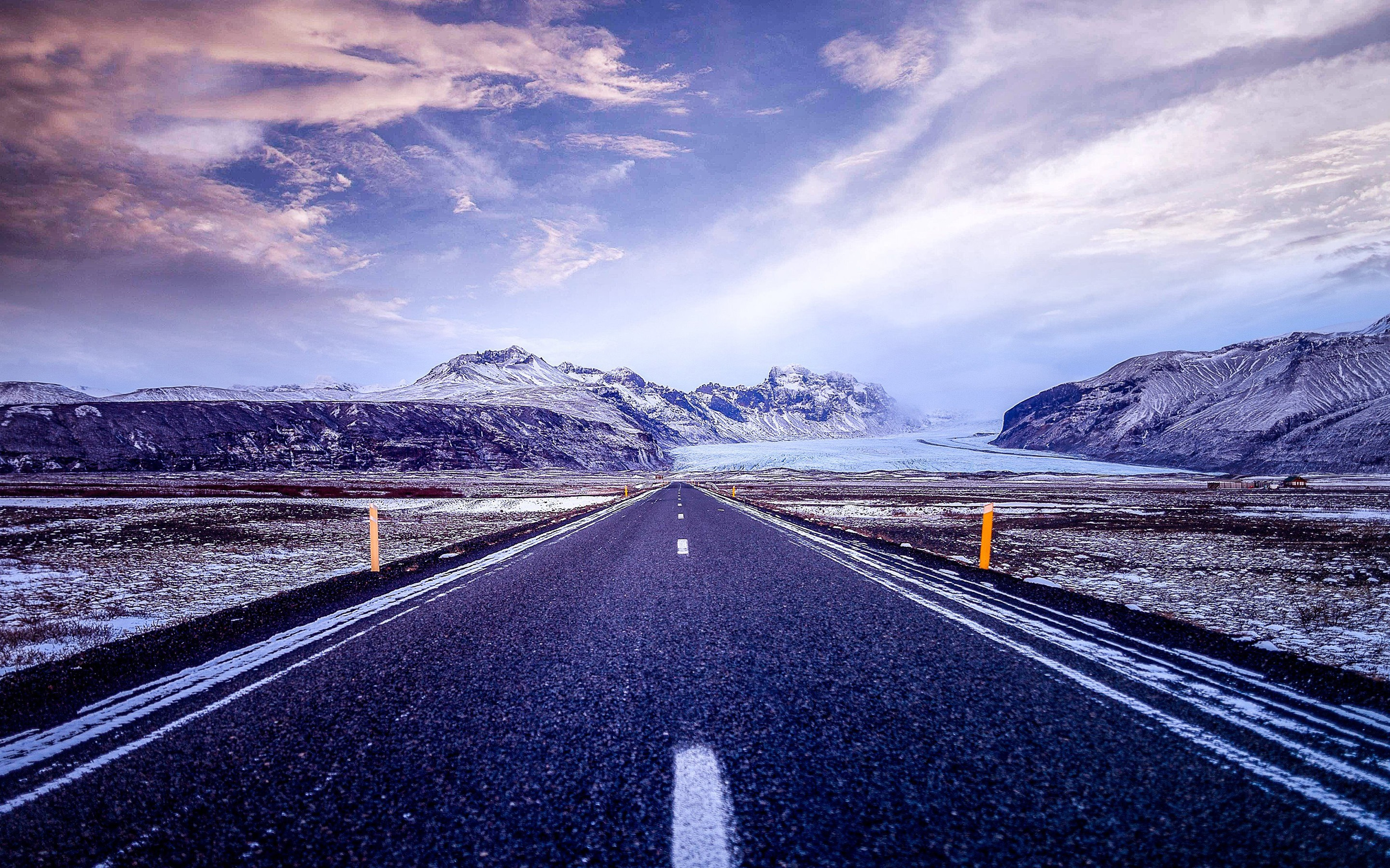Wallpapers landscapes clouds wallpaper long road on the desktop