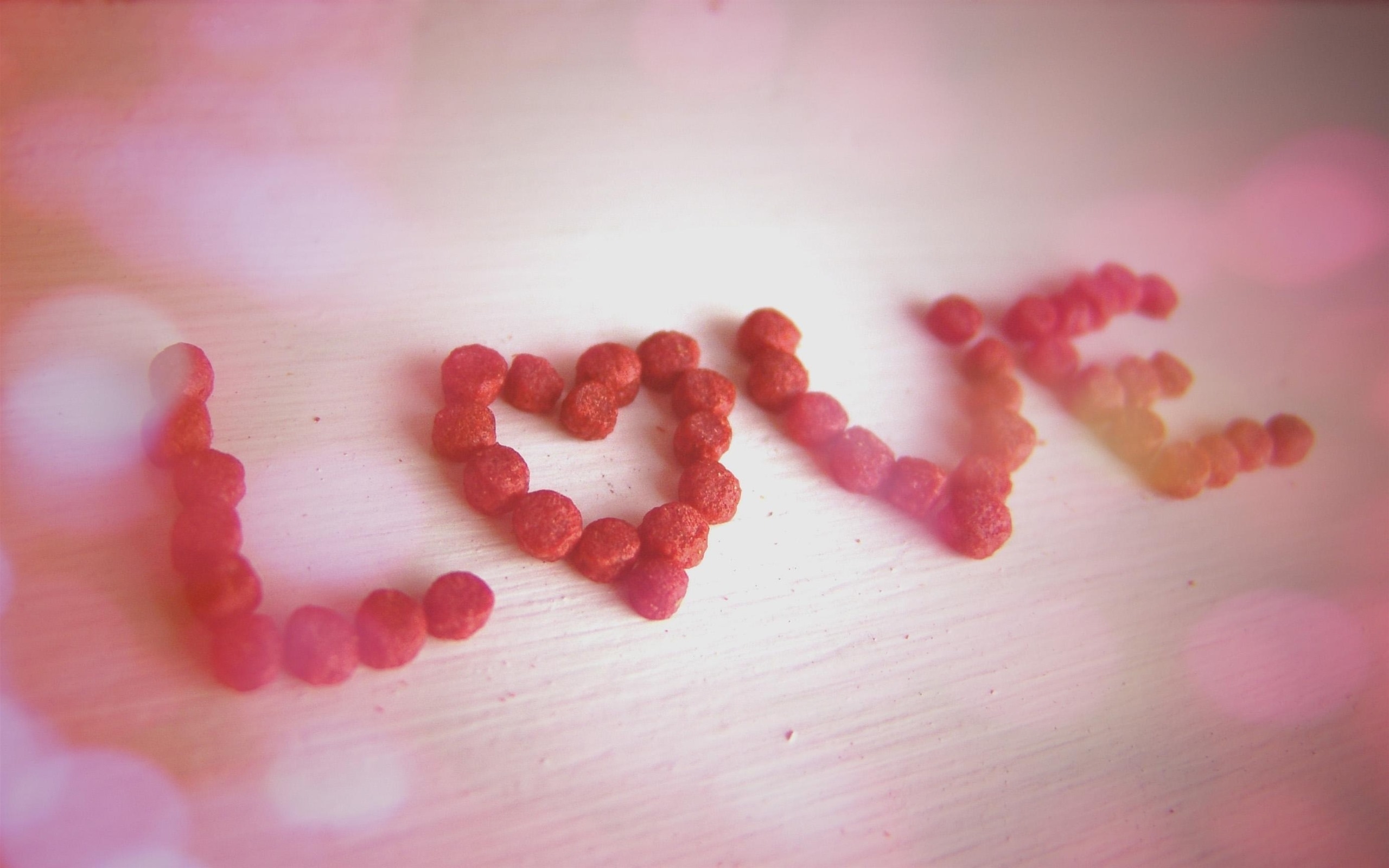 Wallpapers love letter dried fruits on the desktop