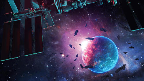 Обои планета Digital Universe художник на рабочий стол