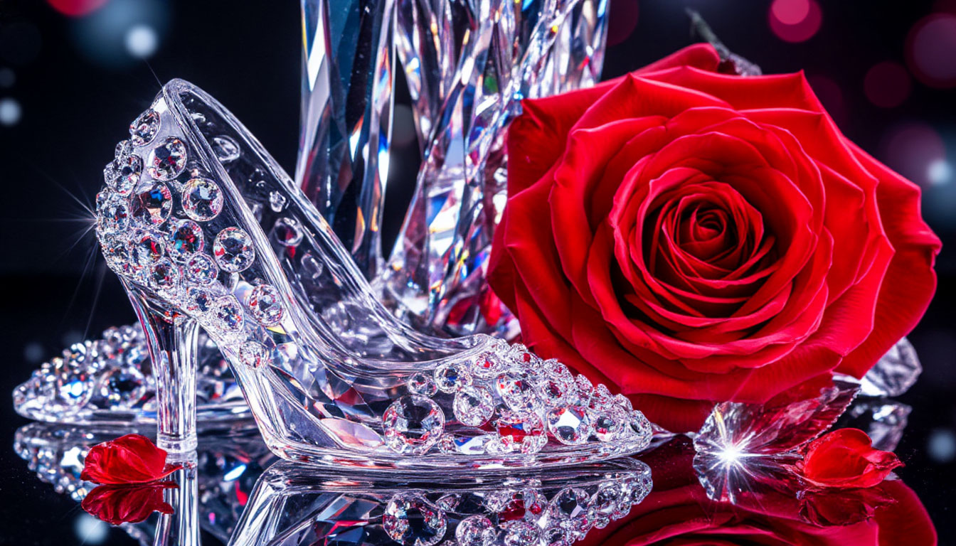 Бесплатная открытка Хрустальные туфельки.