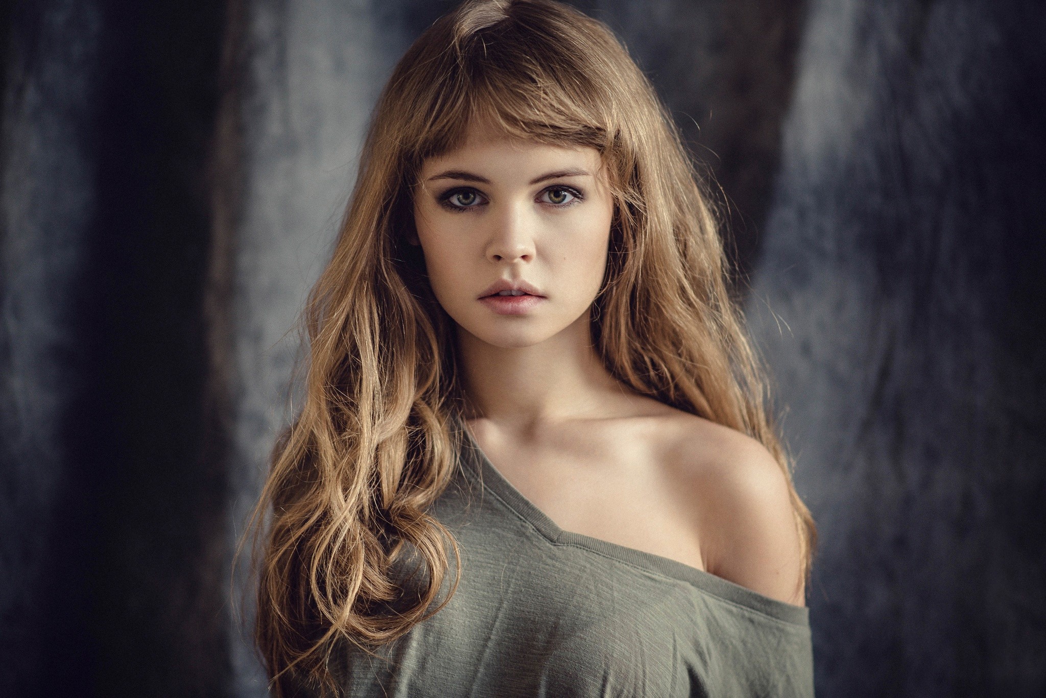 Wallpapers Anastasia Scheglova curly hair girls on the desktop