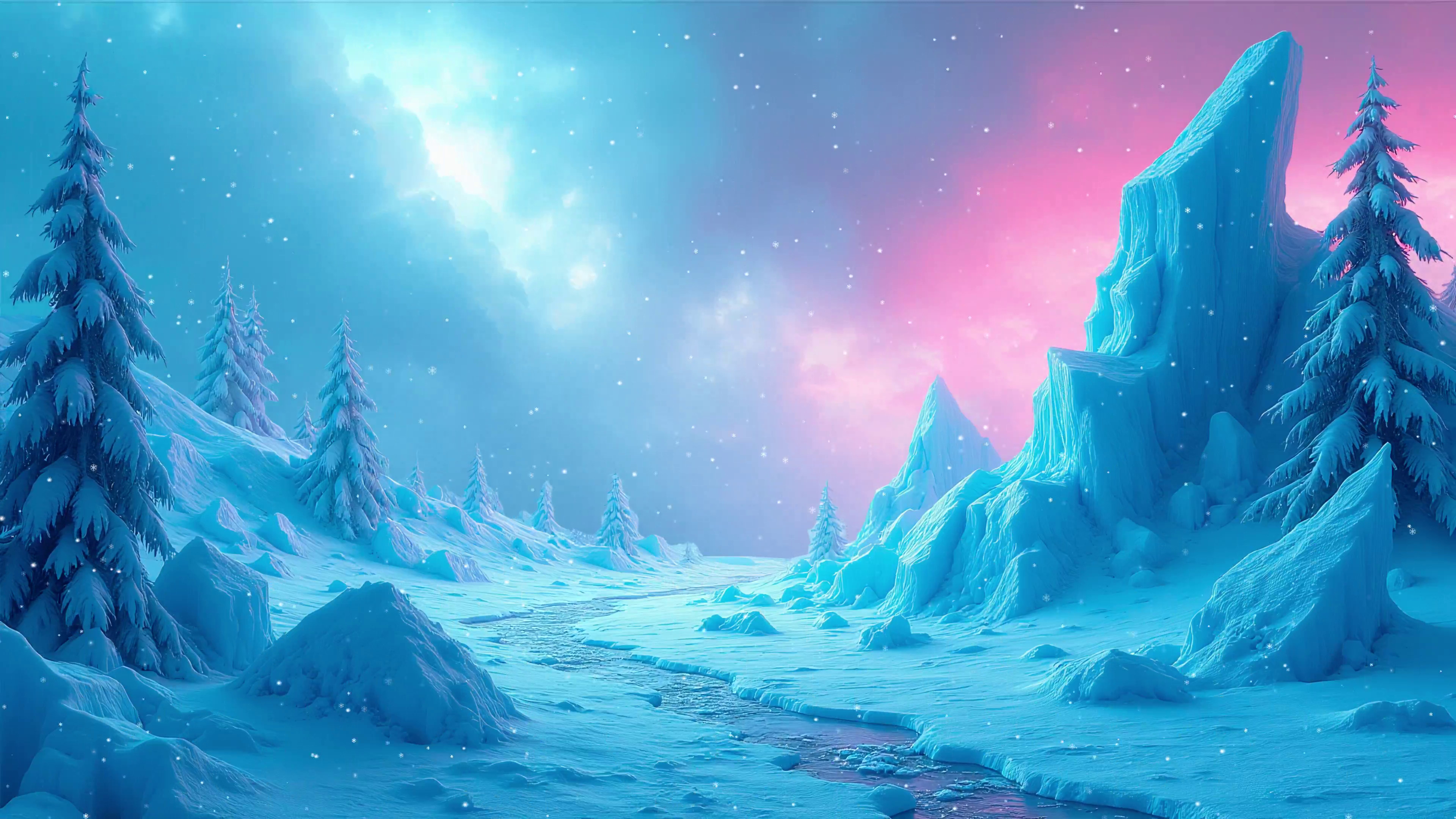 Бесплатное видео Метель Мороз и Снегопад