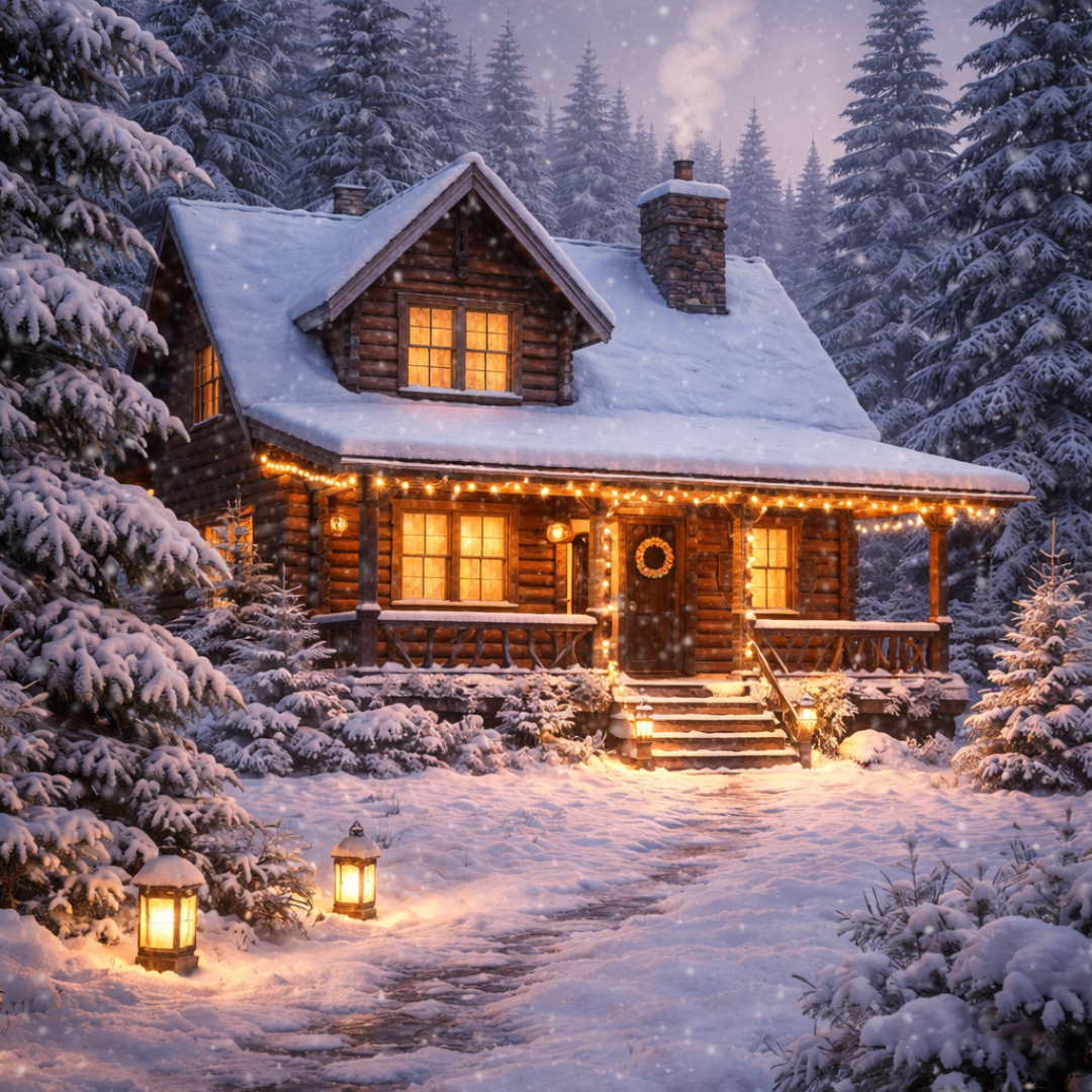 免费照片雪林中的避难所