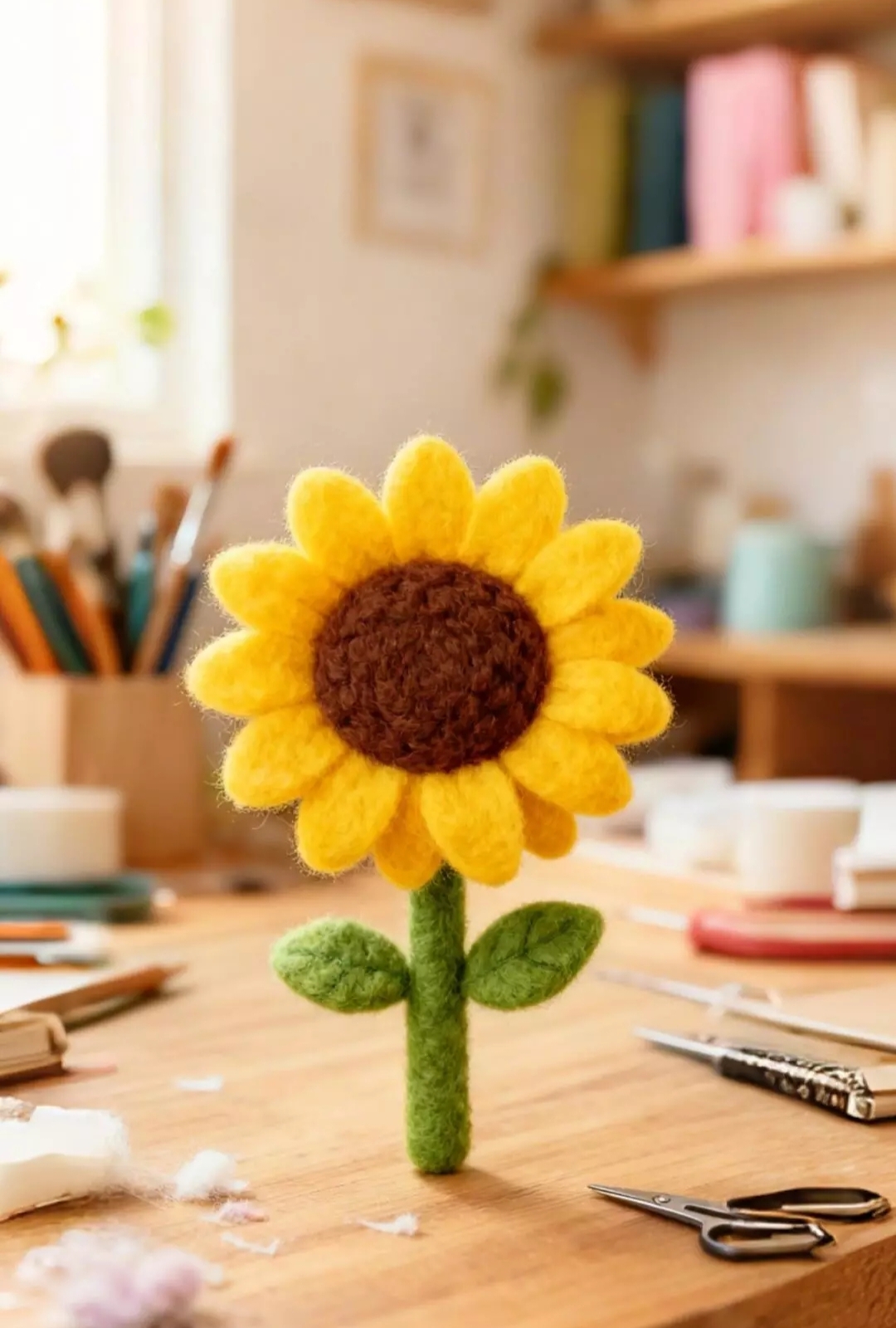 Бесплатное фото Милый подсолнух ручной работы