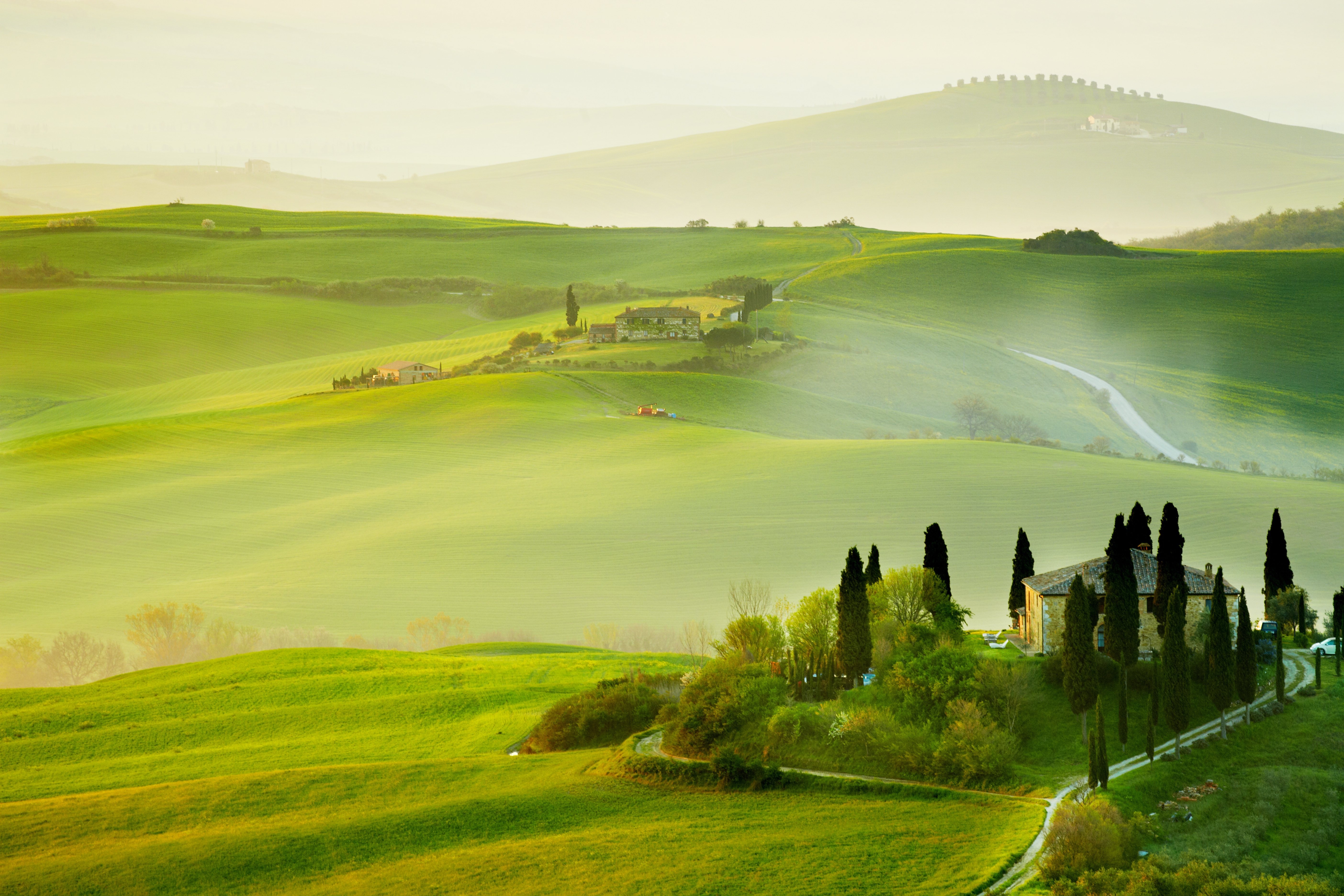 Обои San Quirico d Orcia Toscana Siena на рабочий стол