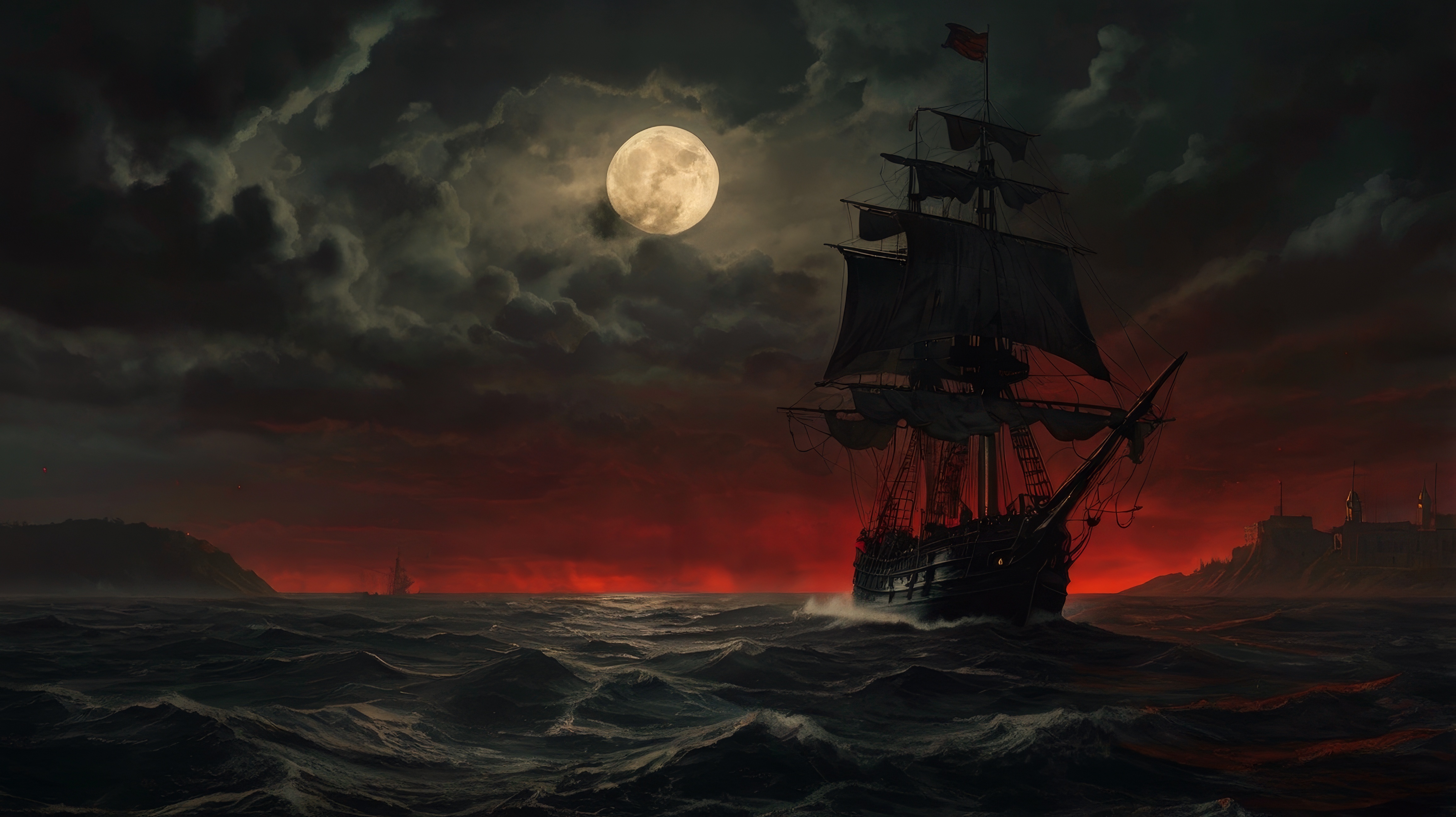 Лодка в водоеме с городом на горизонте