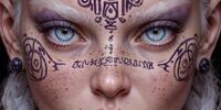 Символы на лице