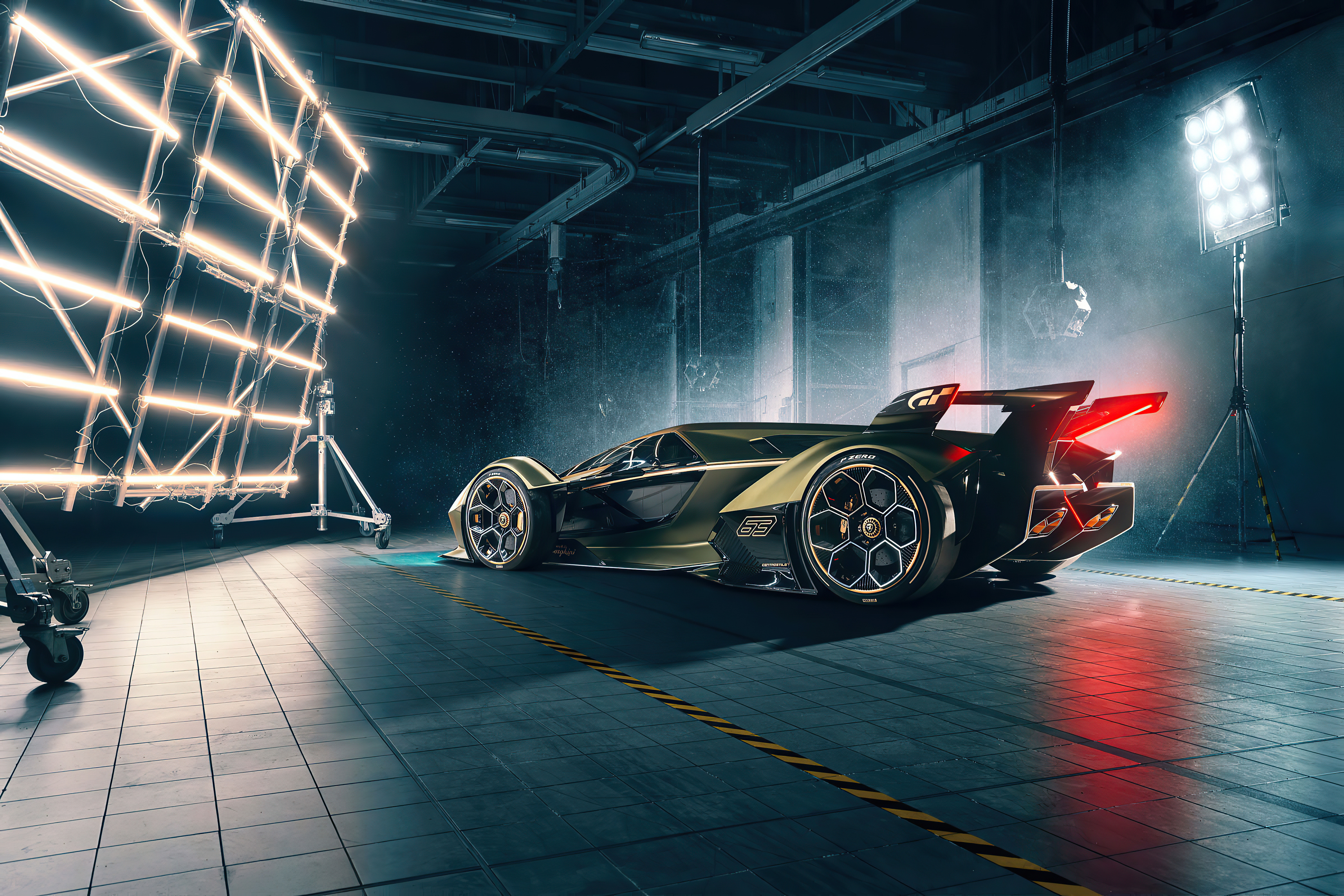 Free photo Painted Lamborghini Vision Gran Turismo 2020